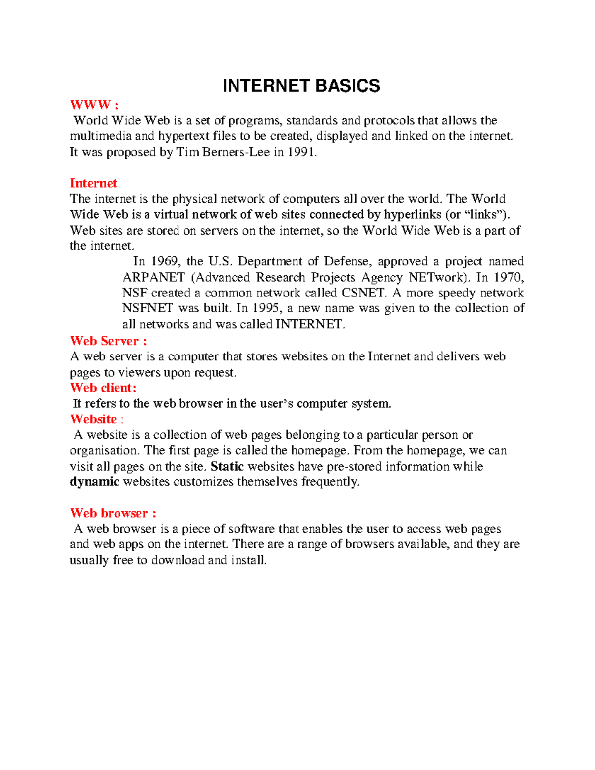 Internet Basics Overview: Understanding Web and Communication Tools ...