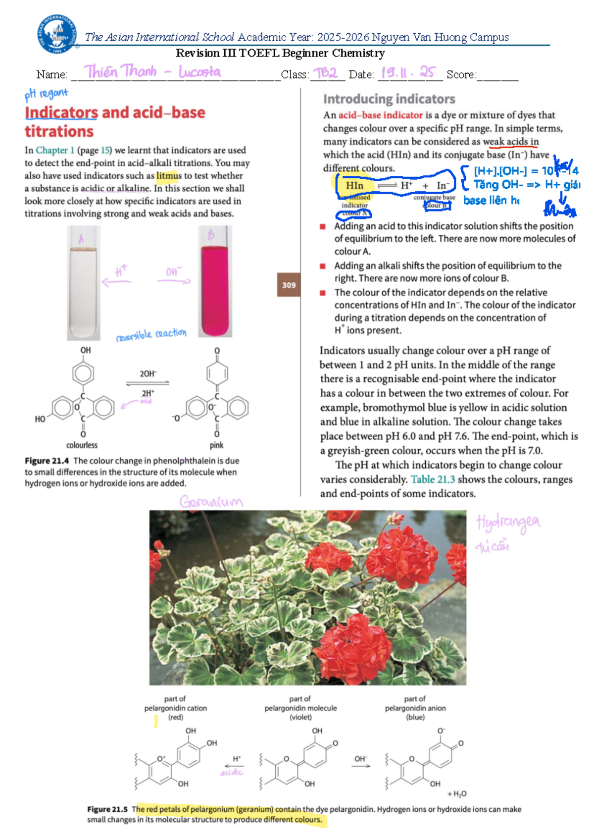 Indicators TB - TOEFL Beginner Chemistry Revision Notes - Studocu