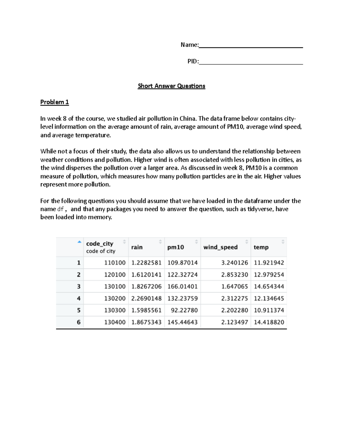 SA2 Solutions - Short Answer Practice Final (Course Code: SA2) - Studocu