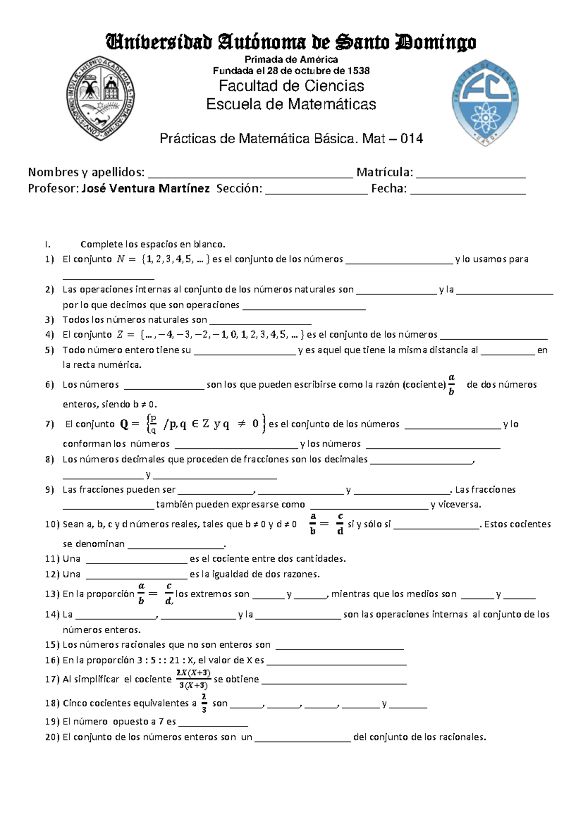 Practica IA - Prácticas de Matemática Básica. Mat – 014 - Universidad ...