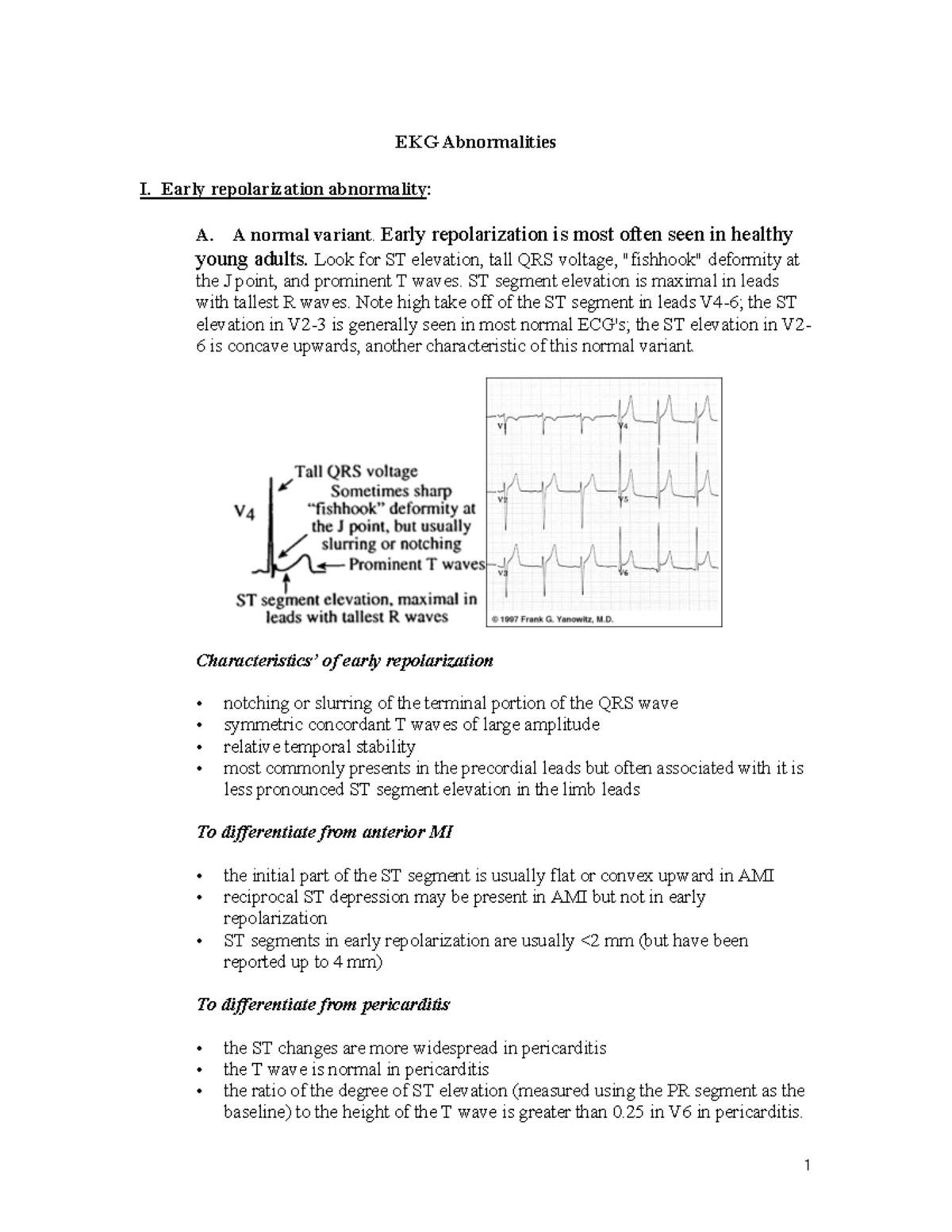 ECG Abnormalities Overview 2013 09101527407603 - Studocu