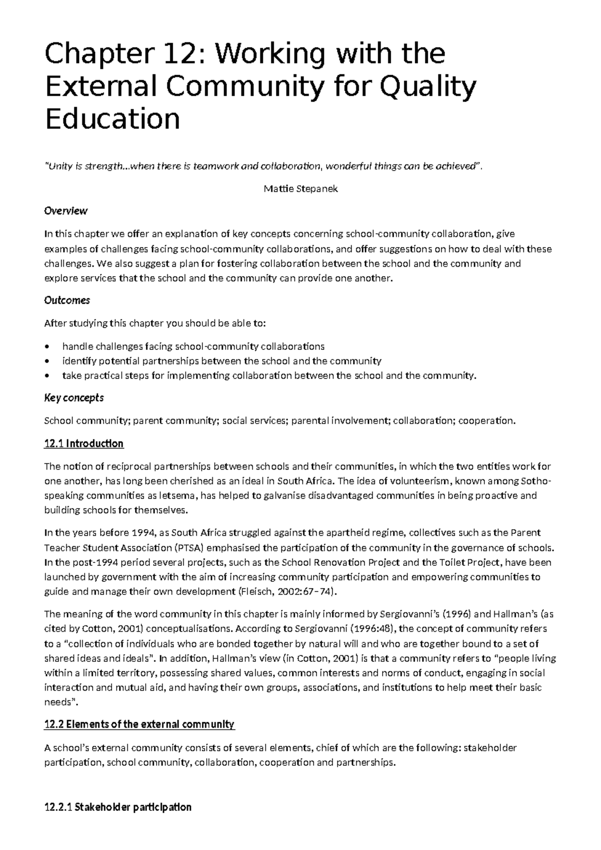 Chapter 12: Collaborating with the External Community for Better ...