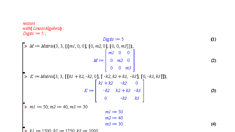 Ejemplo Pórtico 3x3: Análisis Modal y Matrices (Curso: LinearAlgebra ...