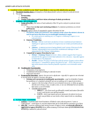 Admin Outline Draft - The Nature and Functions of Administrative ...