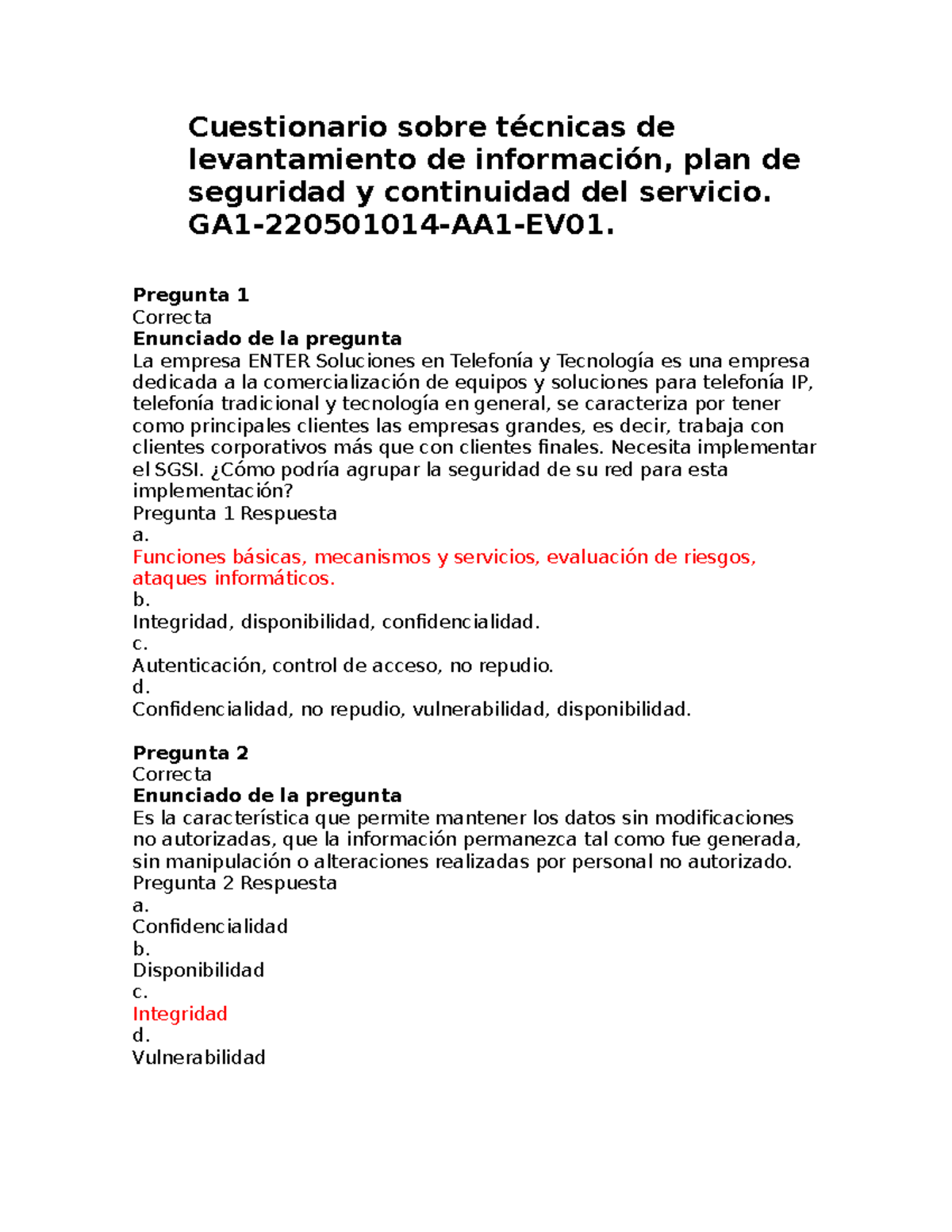 GA1-220501014-AA1-EV01: Cuestionario sobre Seguridad y Análisis de Riesgos - Document Preview