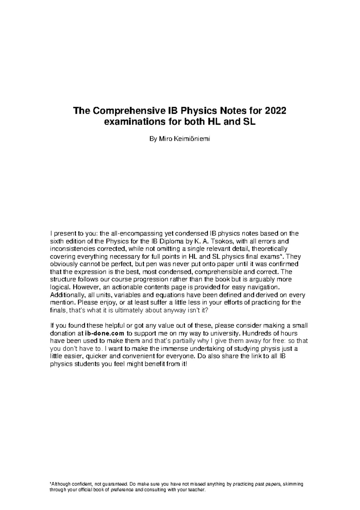 Physics notes - apuntes topic A - The Comprehensive IB Physics Notes ...
