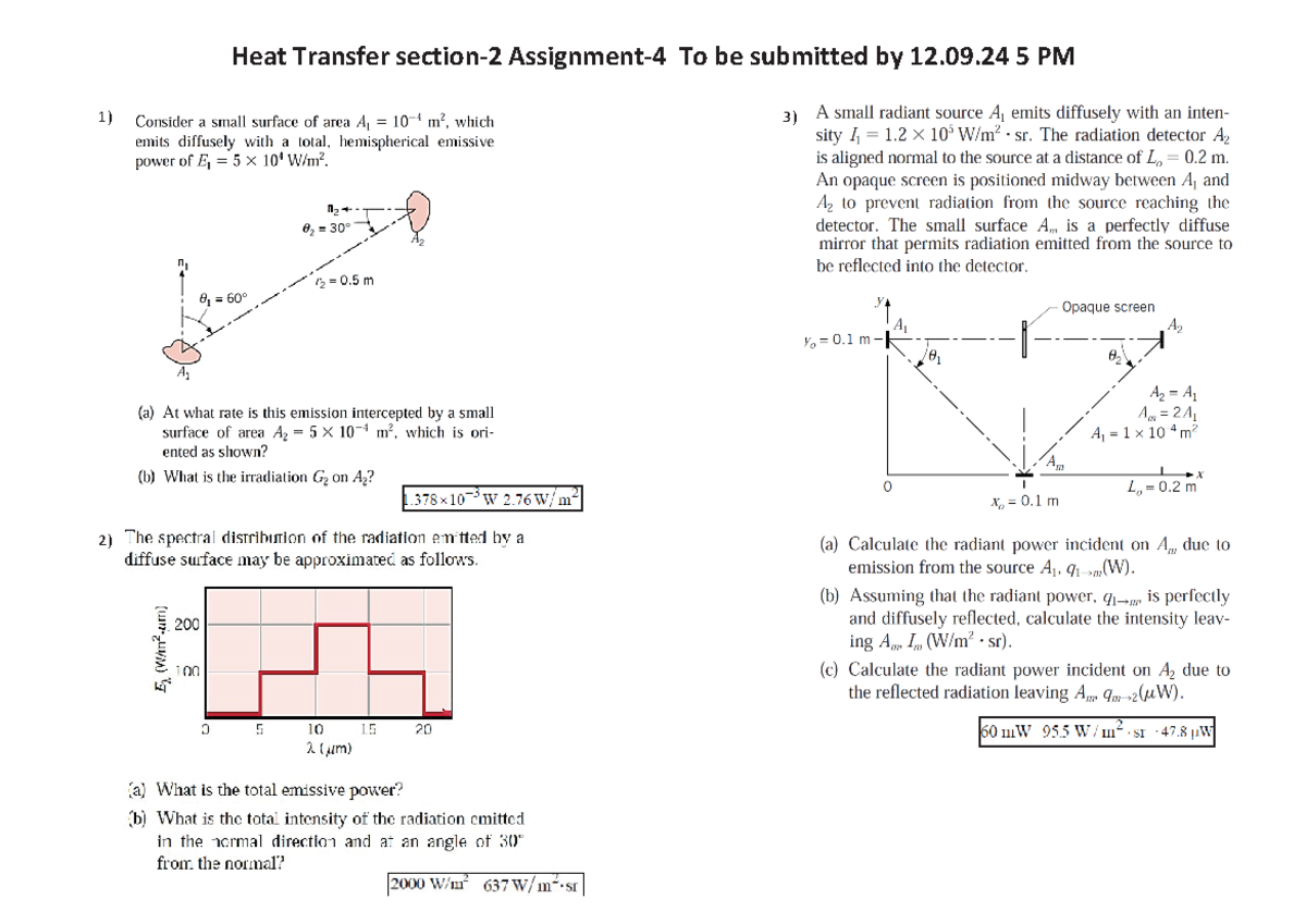 Homework 4 2024 - questions - Kinematics Of Machines - Heat Transfer ...