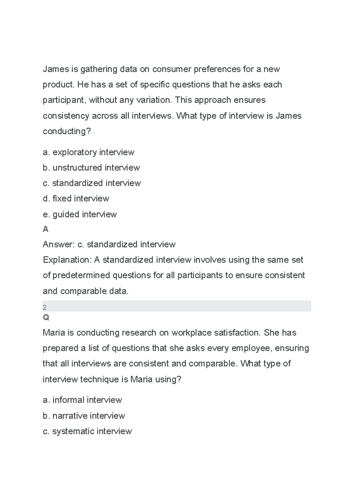PhD Entrance Exam Model Test Paper 3: Interview Techniques and Data ...