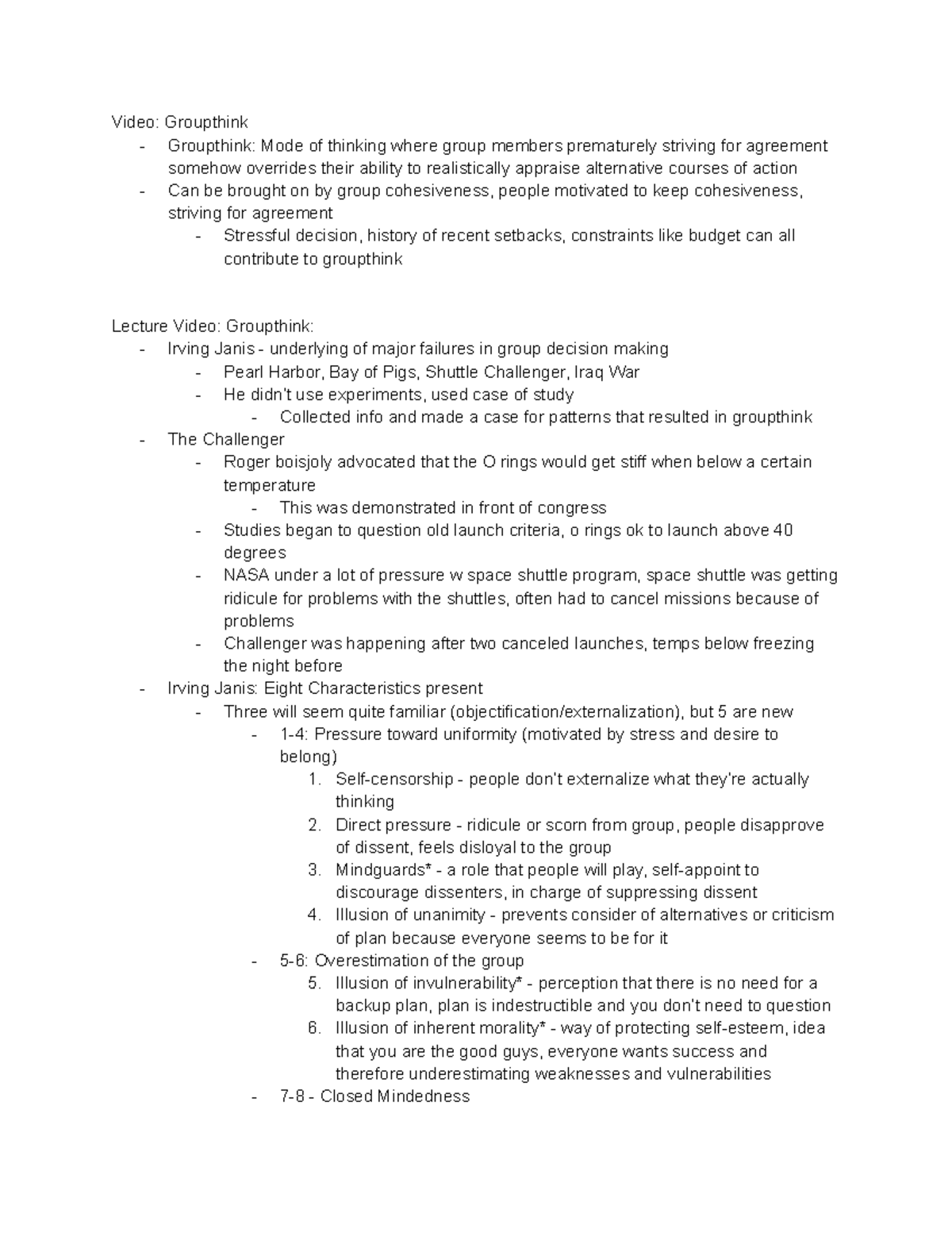 Social Psychology: Groupthink - Video: Groupthink - Groupthink: Mode of ...