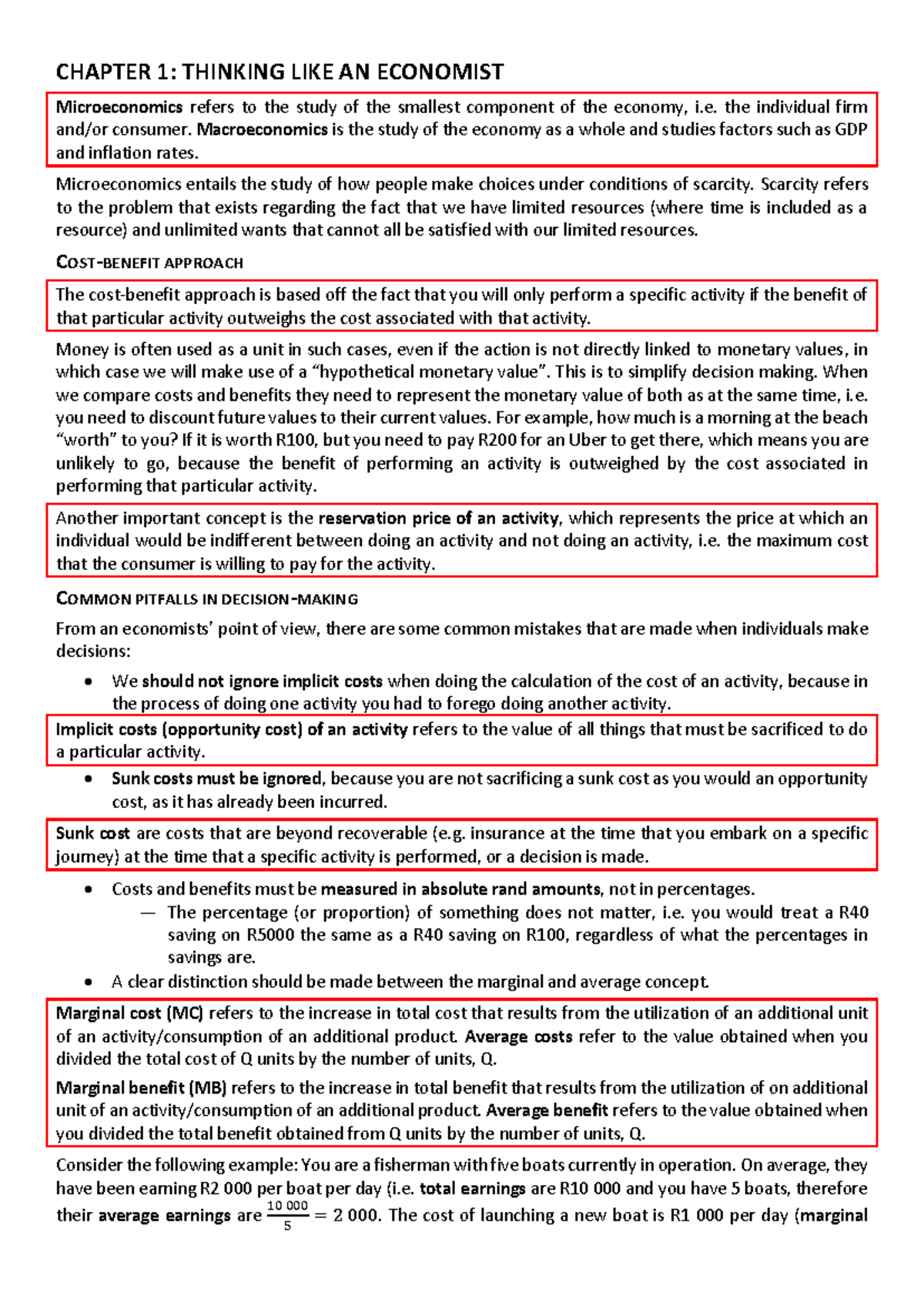ECO 214: Microeconomics Chapter 1 & 2 Summary Notes 2025 - Studocu
