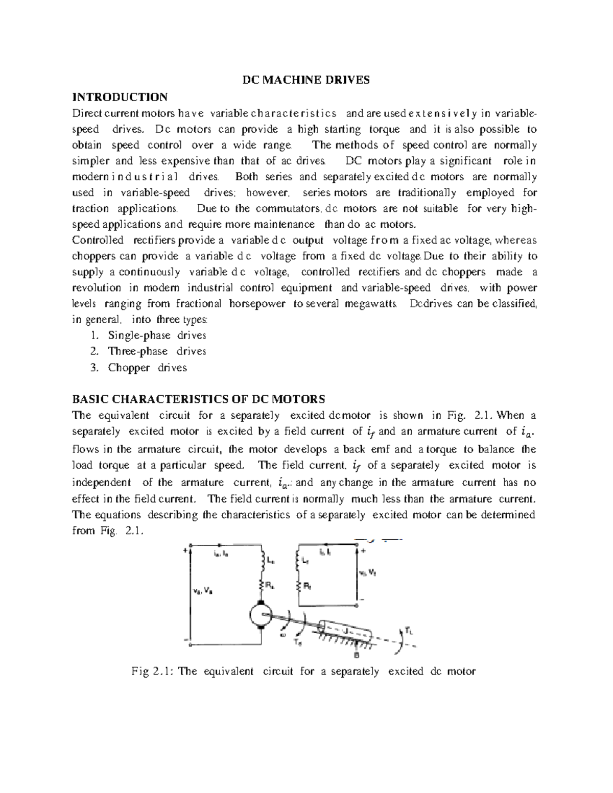 DC Machine Drives: Introduction to Variable Speed Control - Studocu