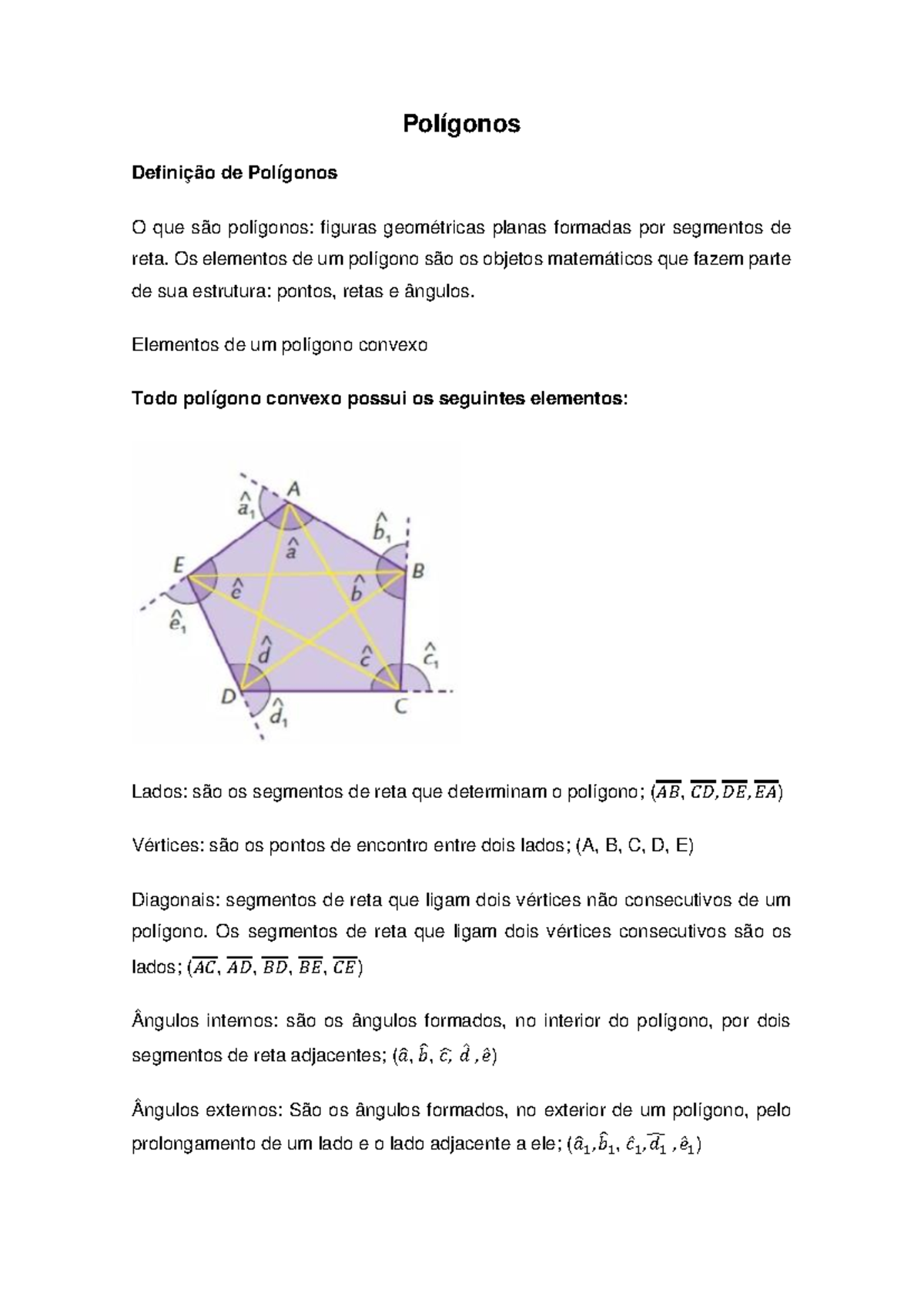 Aula 1 - Polígonos: Definição e Classificação de Figuras Geométricas ...