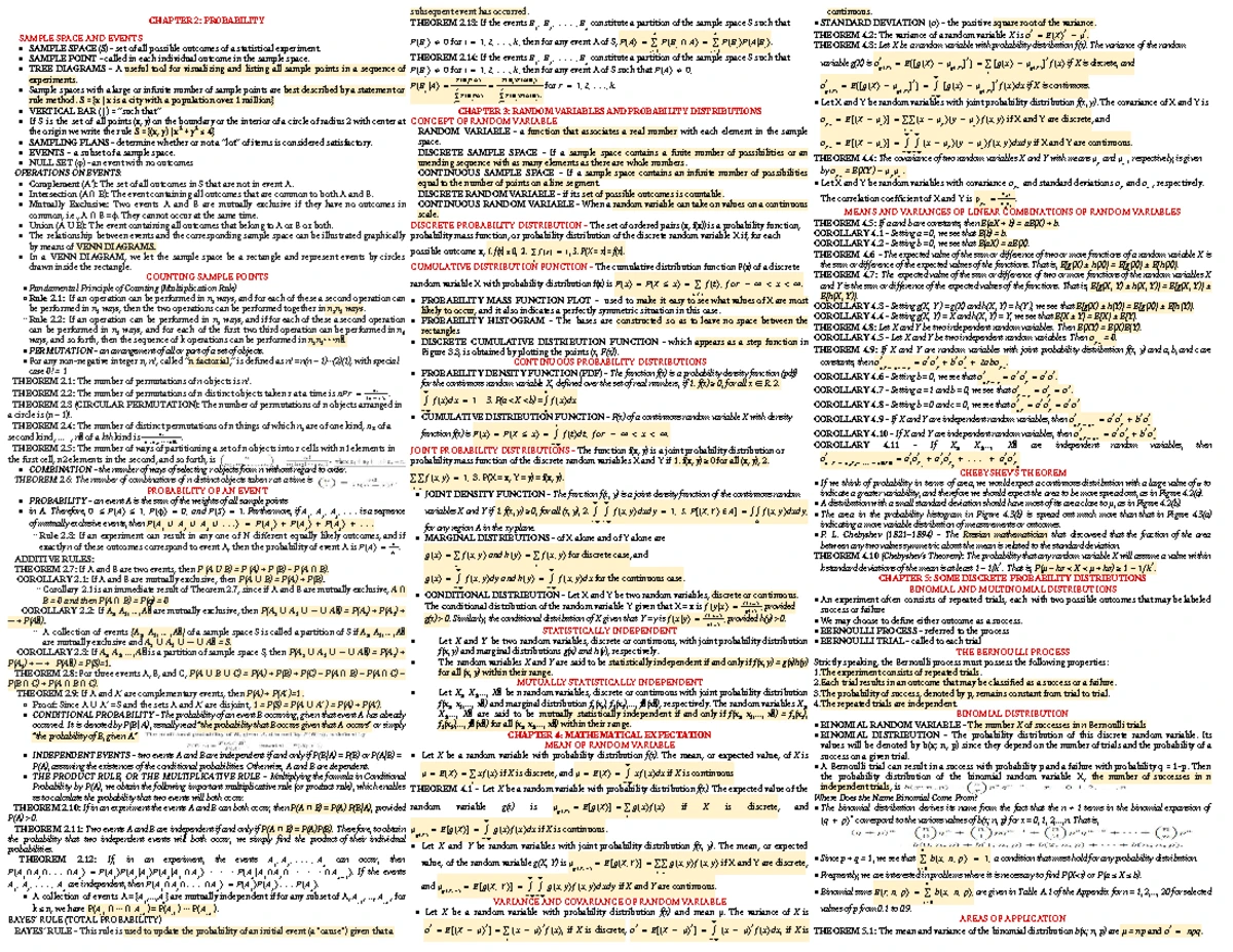 STAT 203 Statistical Analysis: Key Concepts and Definitions - Studocu
