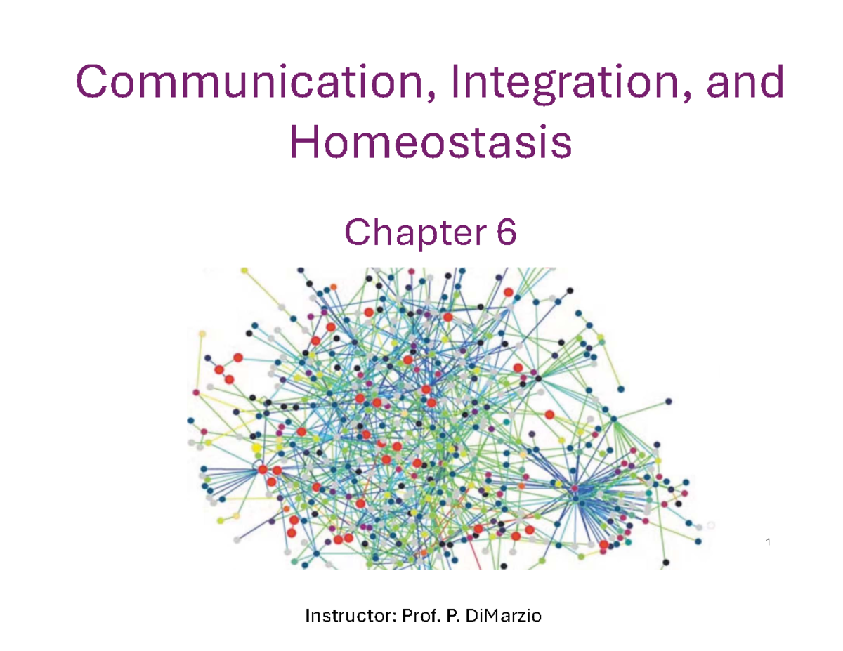 BIO382_FALL25_Chapter_6_Communication_Integration_Homeostasis - Studocu
