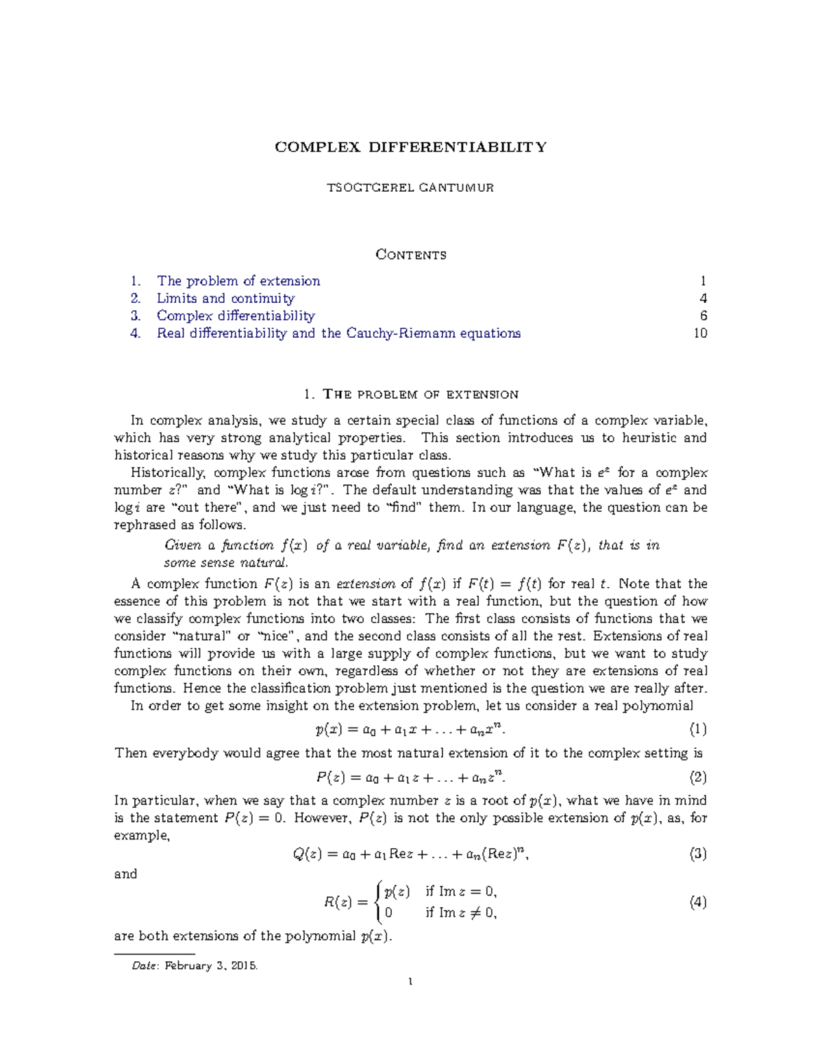 Complex Differentiability: An In-Depth Study of Functions and Limits ...