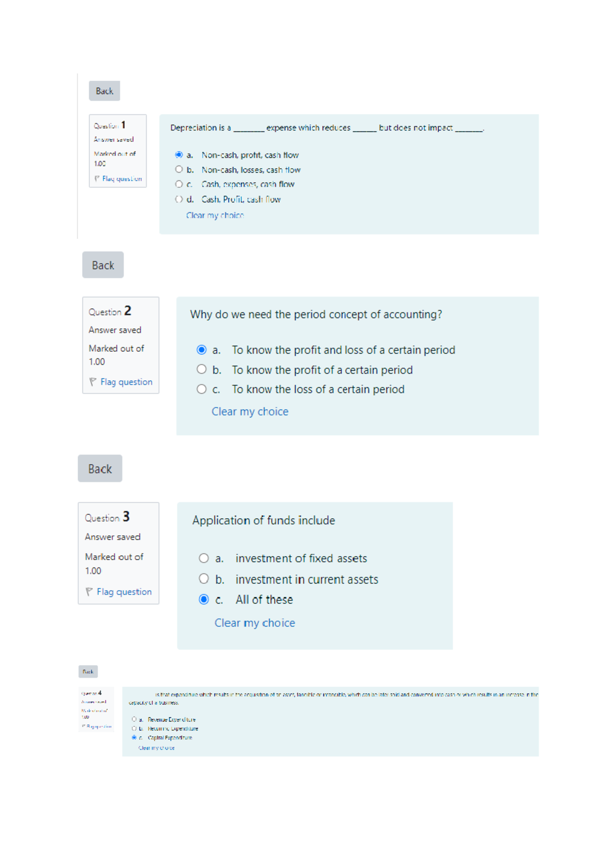 FMA Quize answers - explanatory notes - Financial & Management ...
