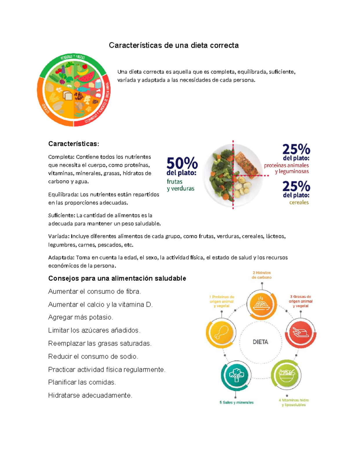 Características de una Dieta Correcta: Guía para una Alimentación ...