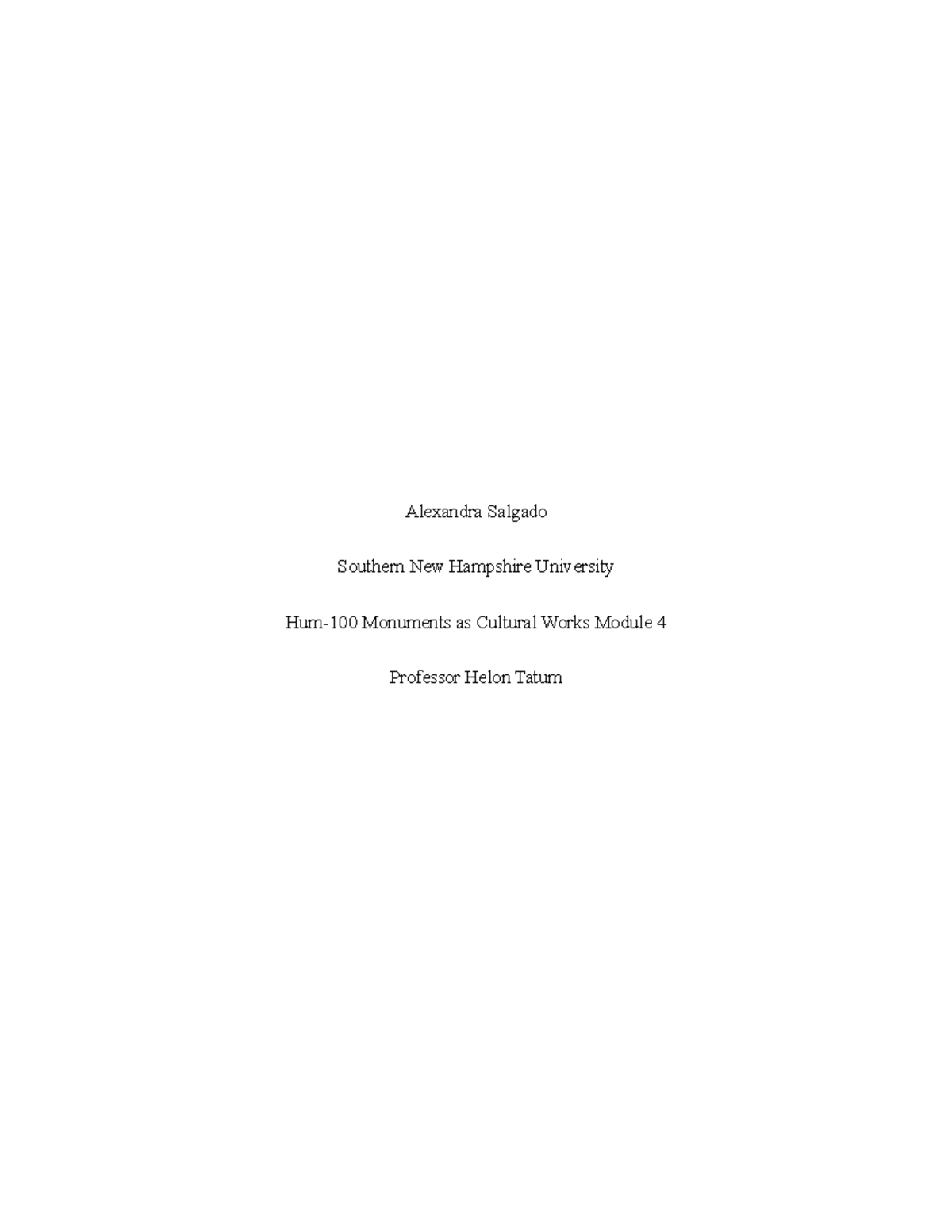 Mod4-Monuments - hum 100 coursework hum-100 monuments paper short ...