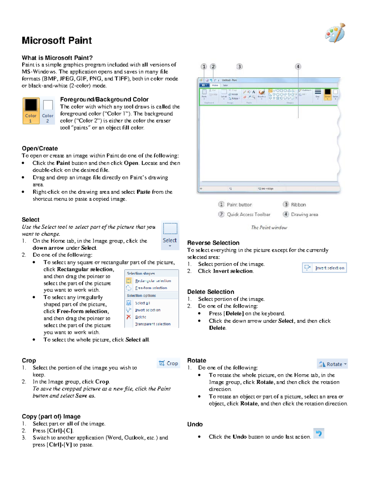 MS-Paint Guide: Tools, Features & Techniques Explained - Studocu