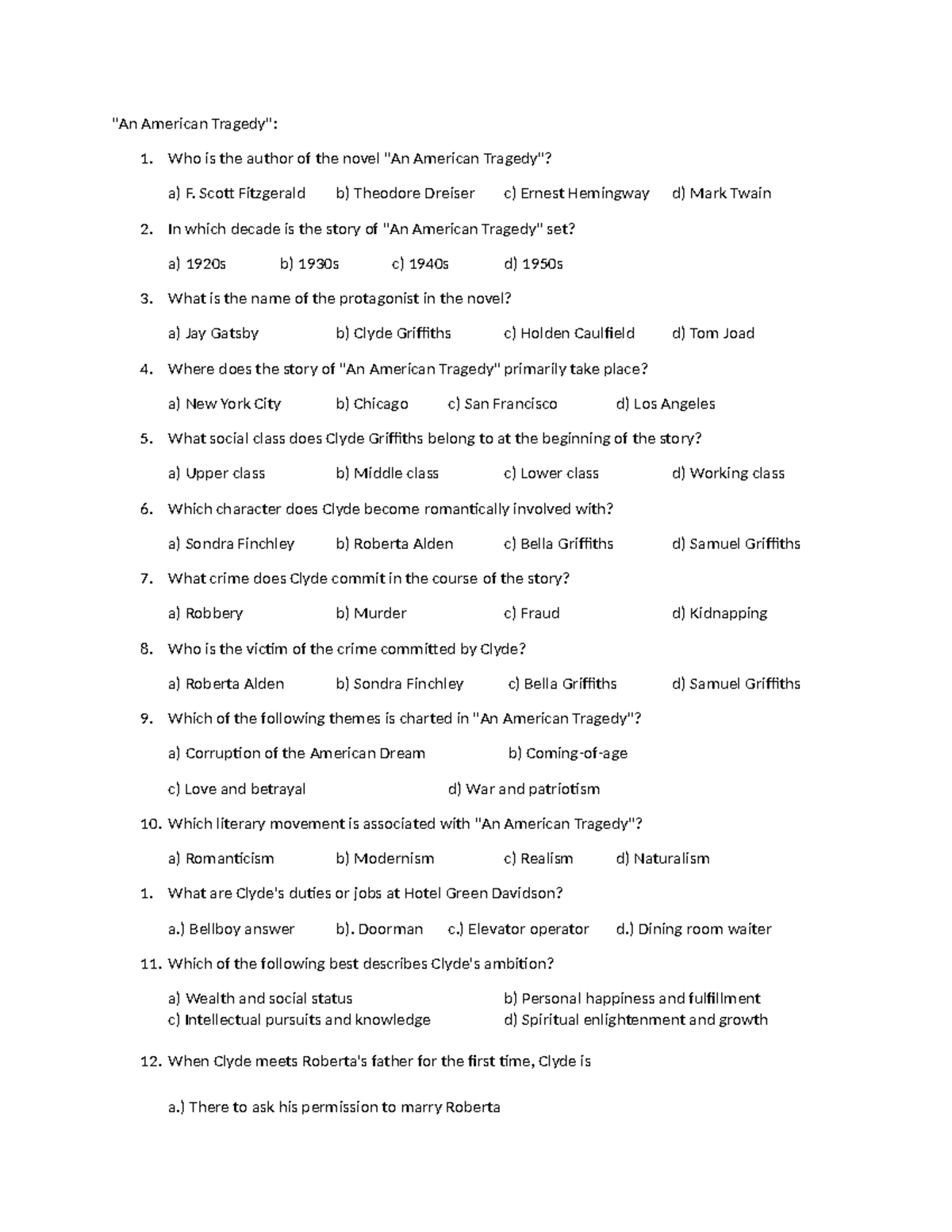 Final Exam Review: American Literature (ENG 101) - Studocu