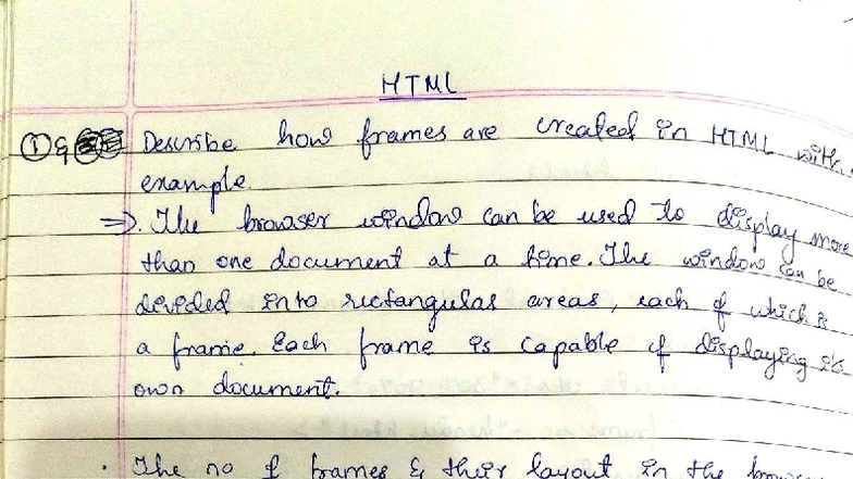 MTML 1: Creating and Using Frames in HTML with Examples - Studocu