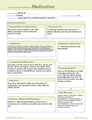 Cardizem med card - medication info - ACTIVE LEARNING TEMPLATES ...