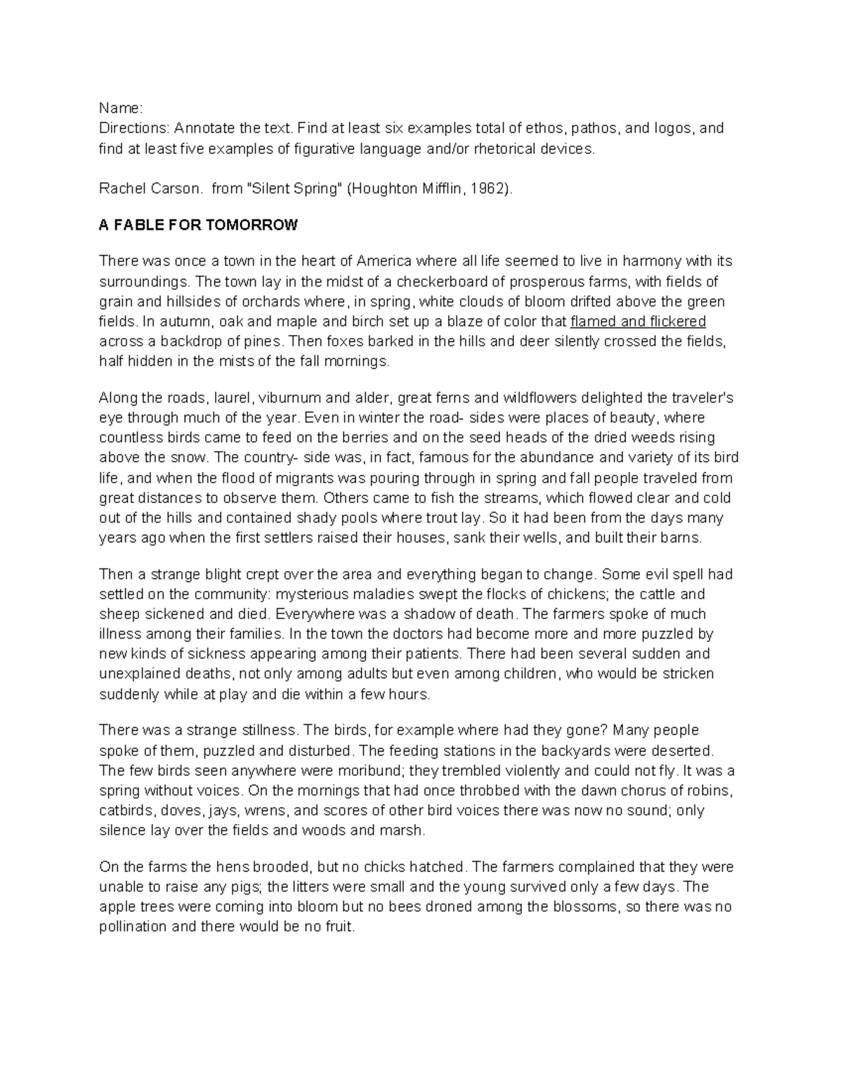 Silent Spring 2023: Ethos, Pathos, Logos & Rhetorical Devices Analysis ...