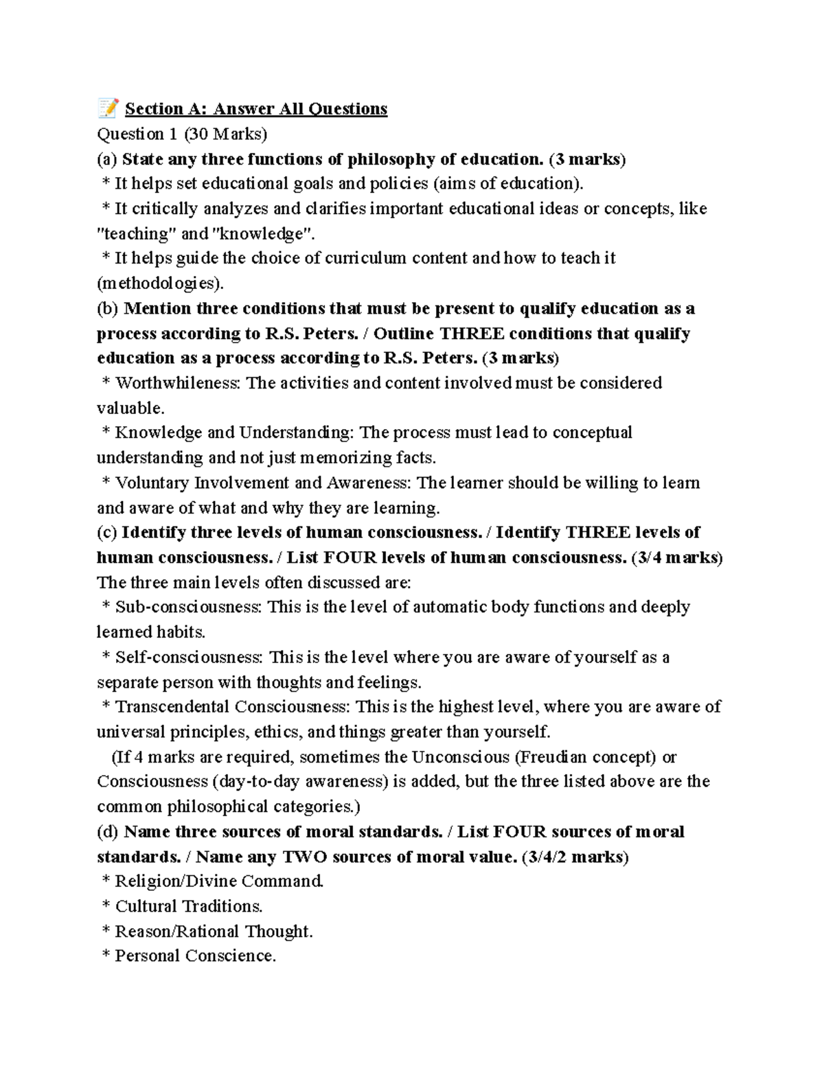 TDF 201 PP - Philosophy of Education: Key Concepts and Insights - Studocu