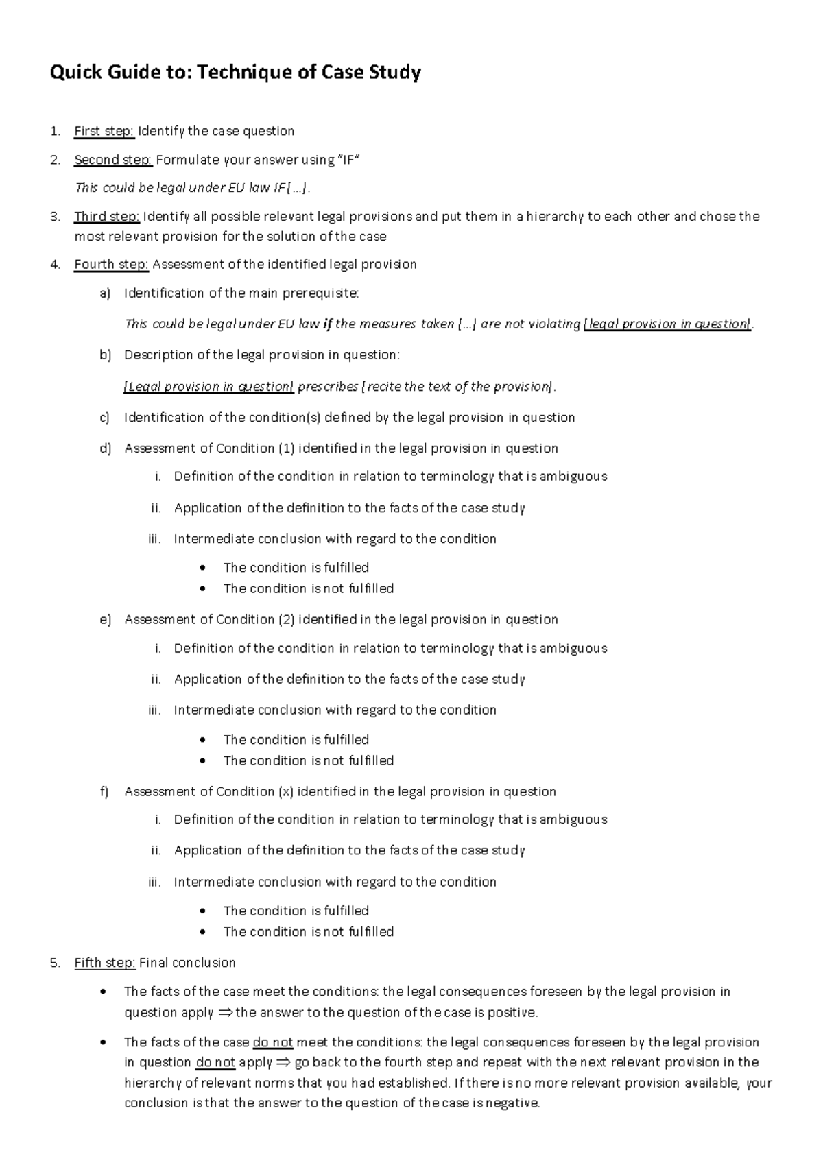 Essential Steps for Effective Case Study Technique - Studeersnel