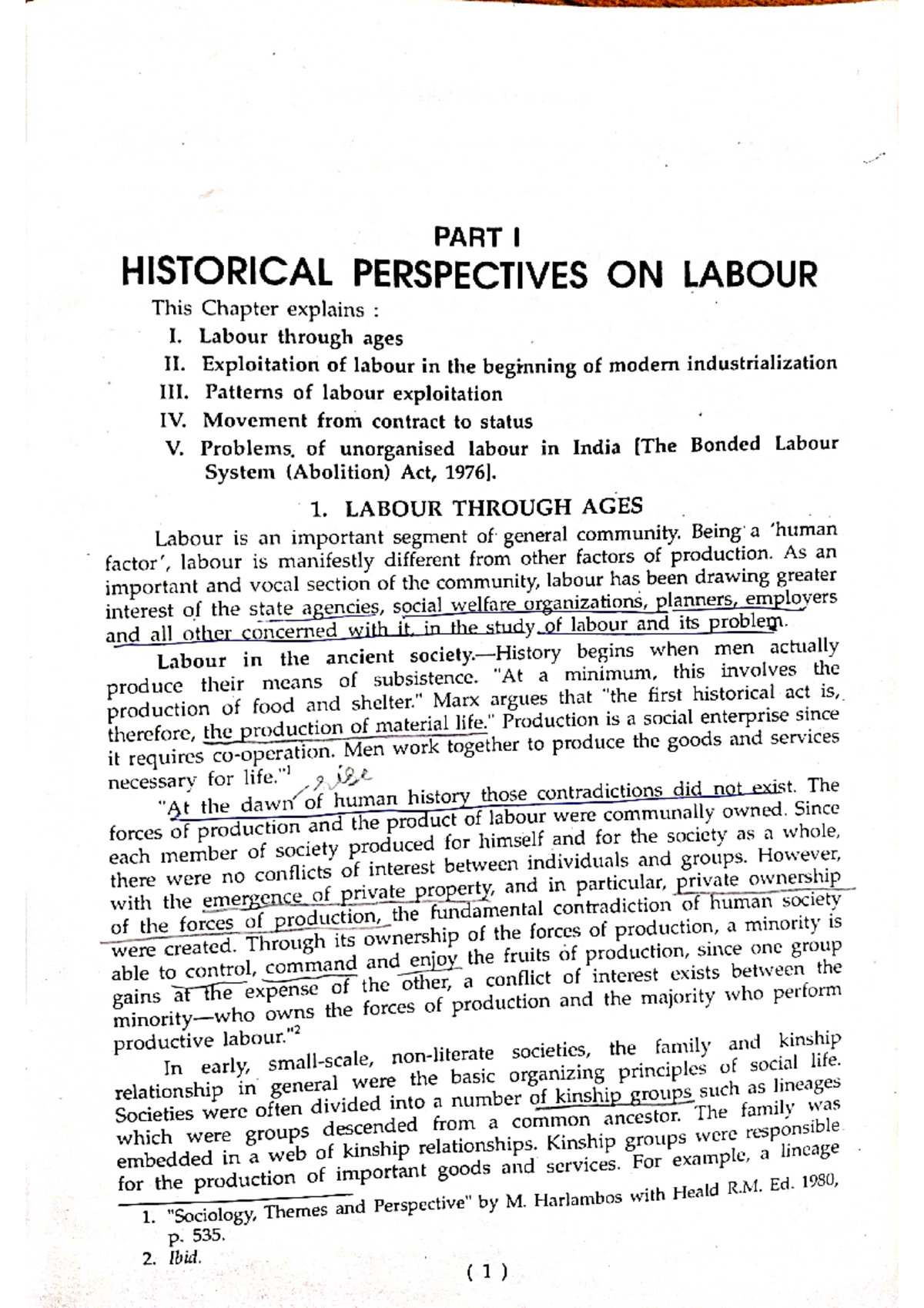 LL UNIT 1 - Historical Perspectives on Labour Laws and Exploitation ...