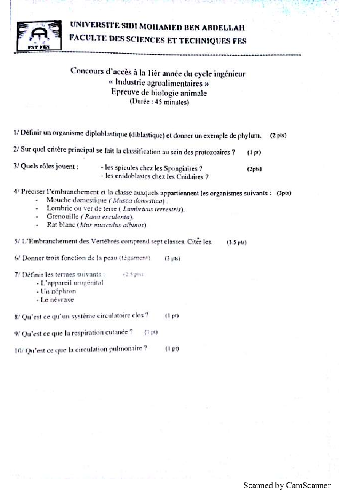 Concours IAA FST Fès Study Guide and Preparation Tips - Studocu