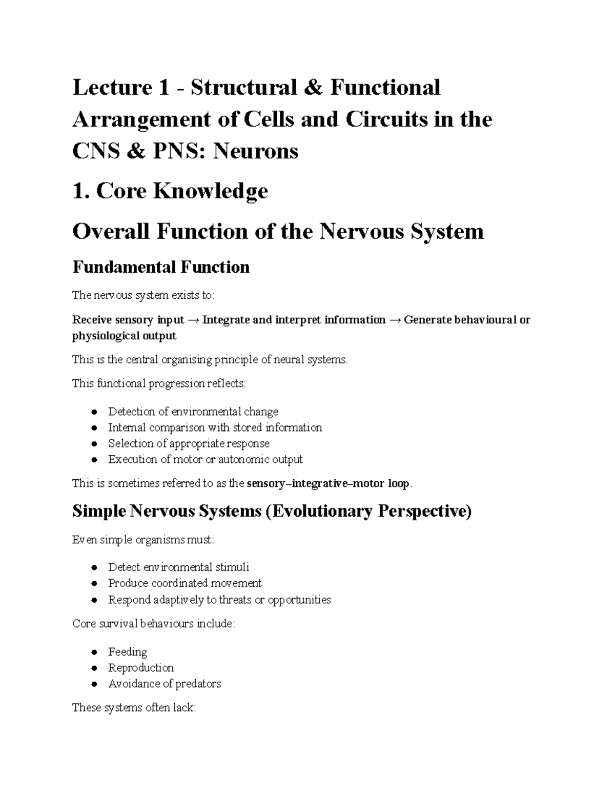 L1 - Lecture on Structural Functional Arrangement of CNS & PNS Neurons ...