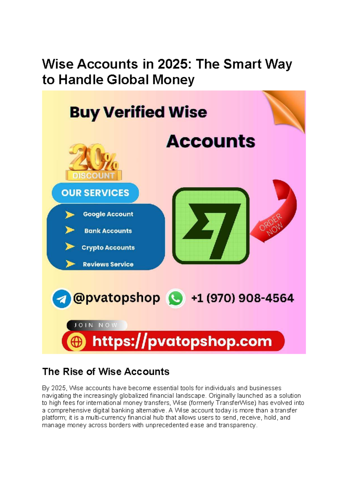 Buy Verified Wise Accounts: Secure & Trusted Financial Tools for 2025 -  Studocu