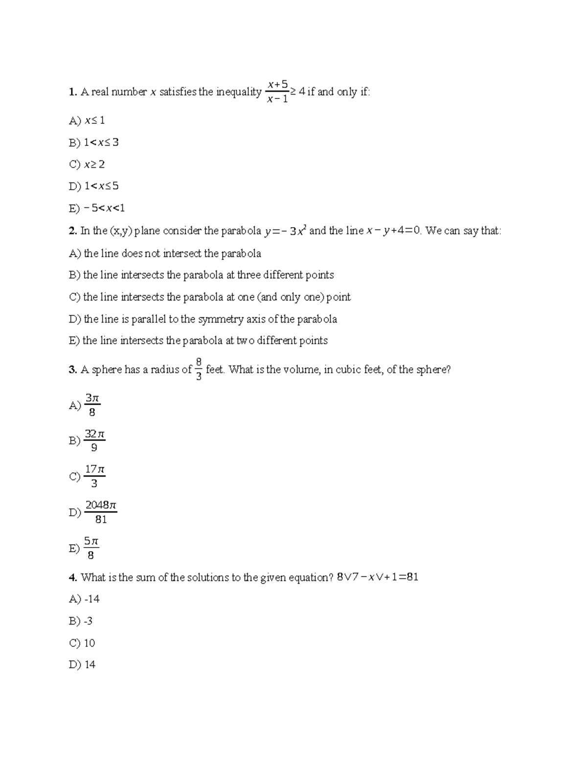 1 A Real Number - Mini Test 2 (MATH101) - Studocu