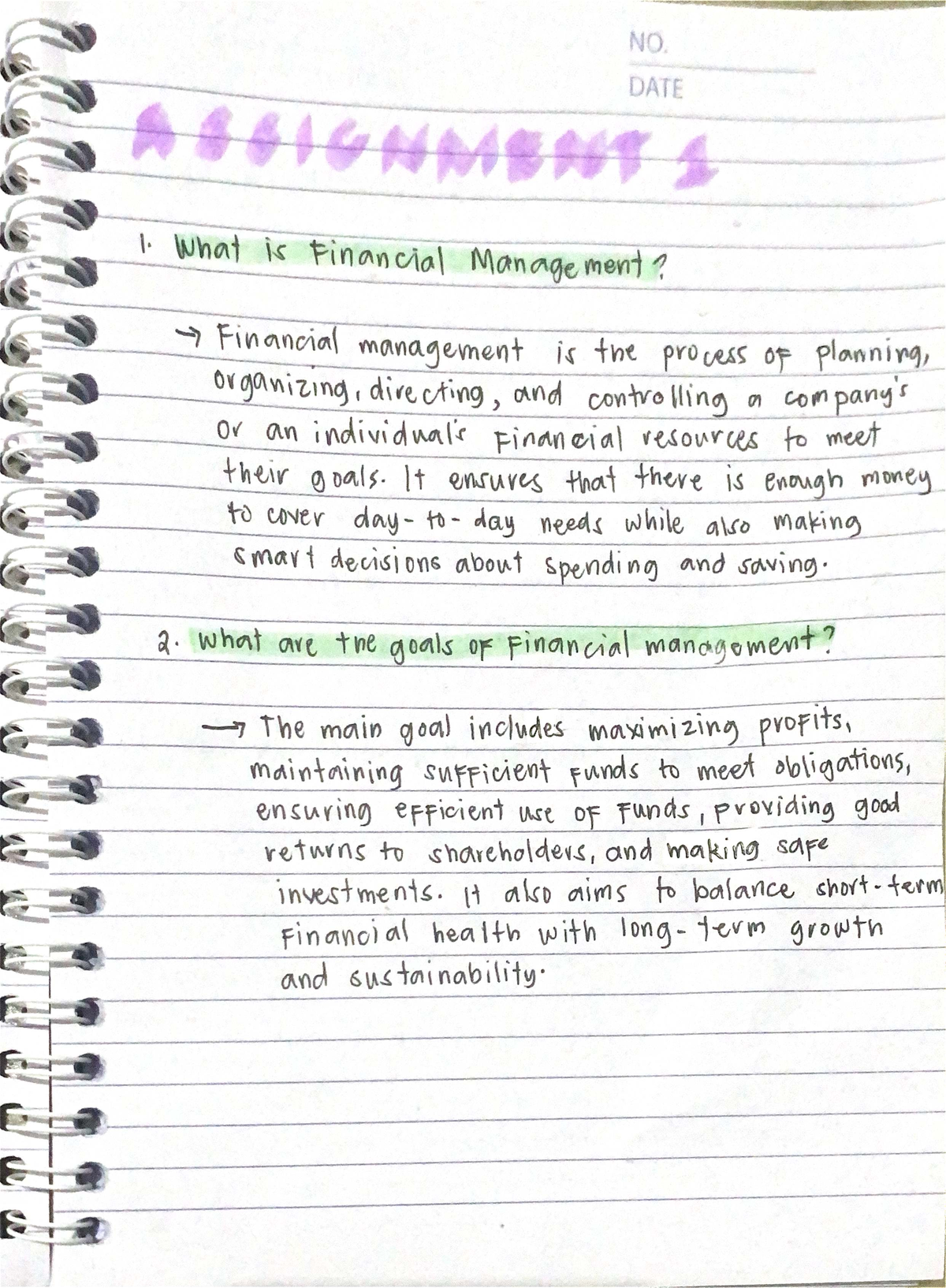 Finman Assignment 1: Understanding Financial Management Goals - Studocu
