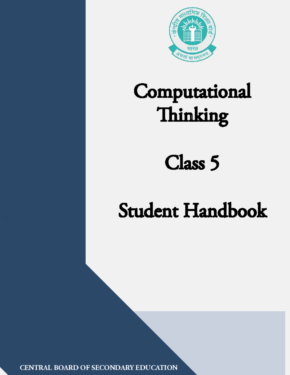 Computational Thinking Handbook for Class 5 - CBSE Edition - Studocu