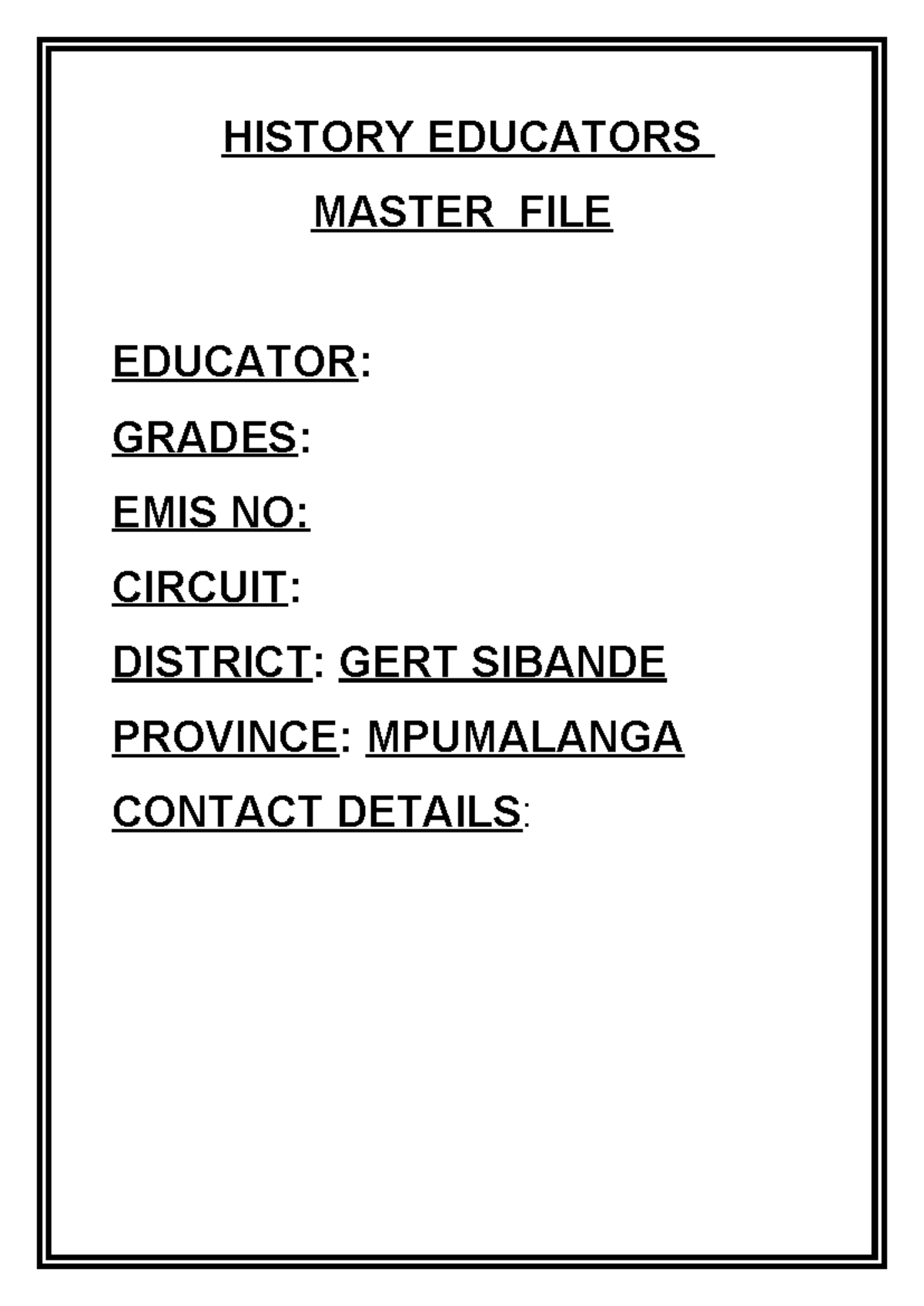 History Educators Master File: Comprehensive Teaching & Assessment ...