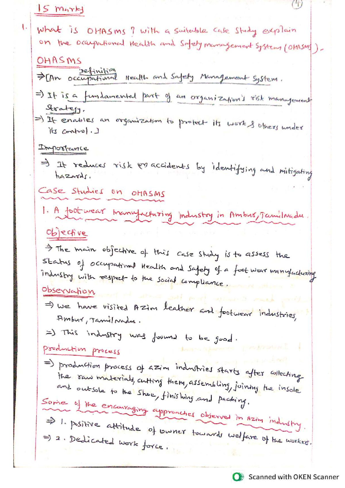 OHASMS Case Study: Occupational Health & Safety in Footwear Industry ...