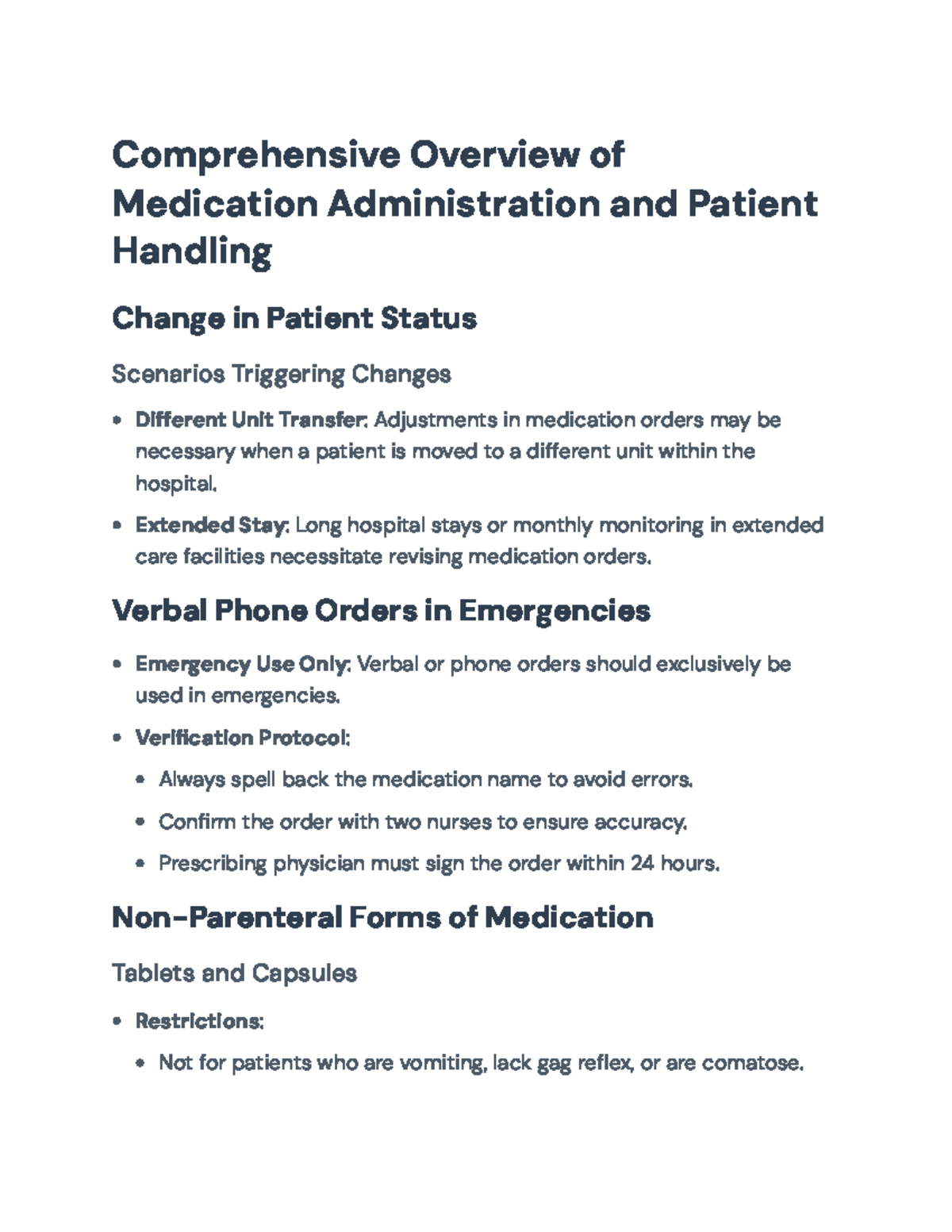 Comprehensive Guide to Medication Administration in Healthcare Settings ...