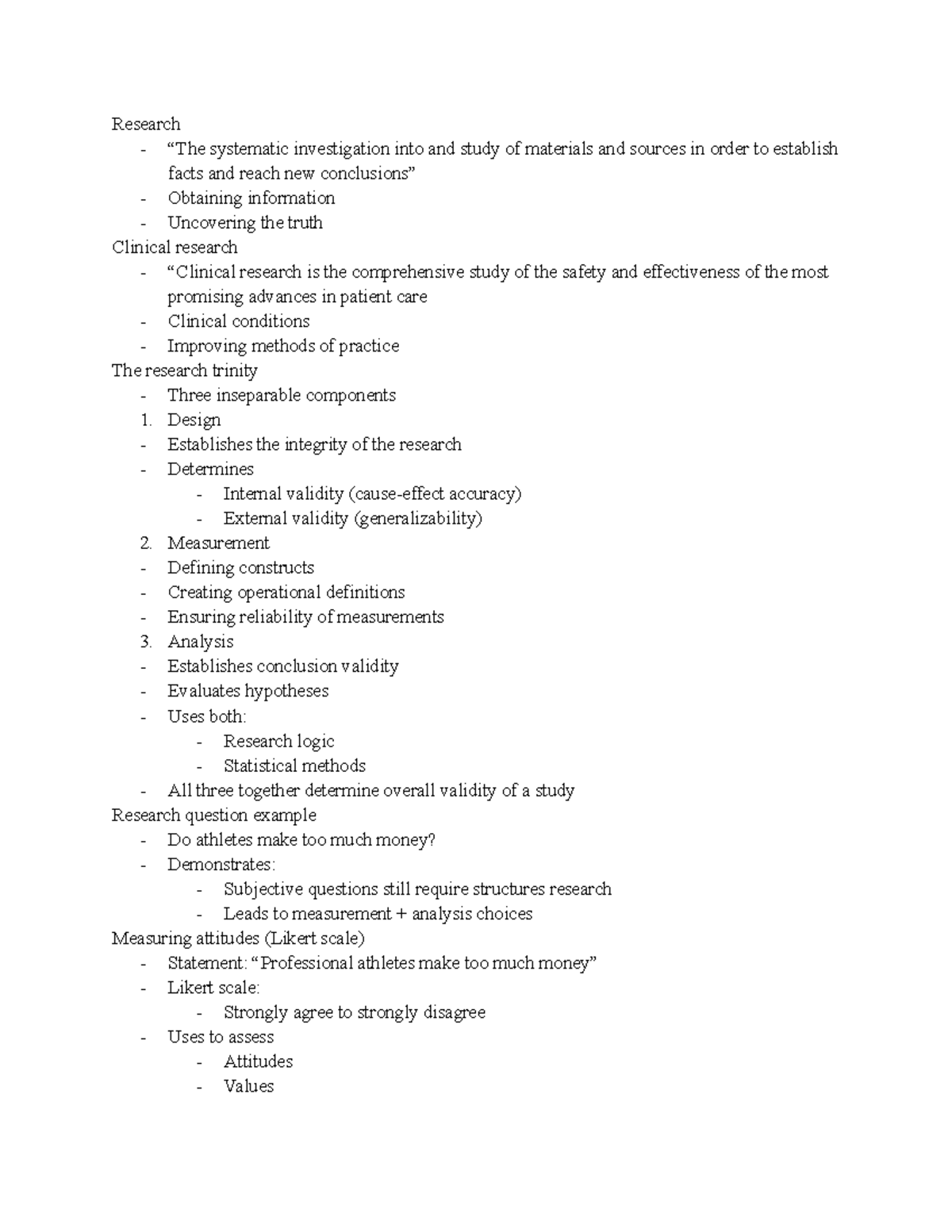 PSYC 2360 Unit 1: Comprehensive Overview of Research Methods - Studocu