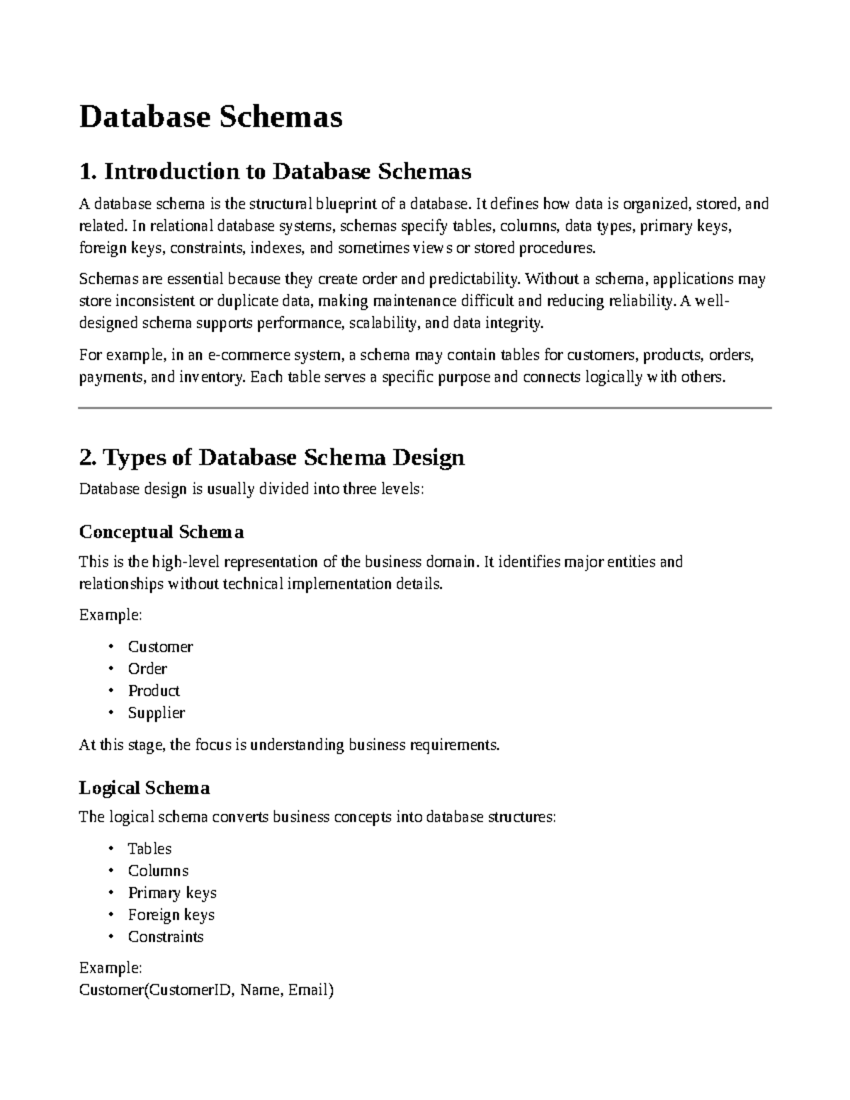 Database - API: Understanding Database Schemas and Design - Studocu