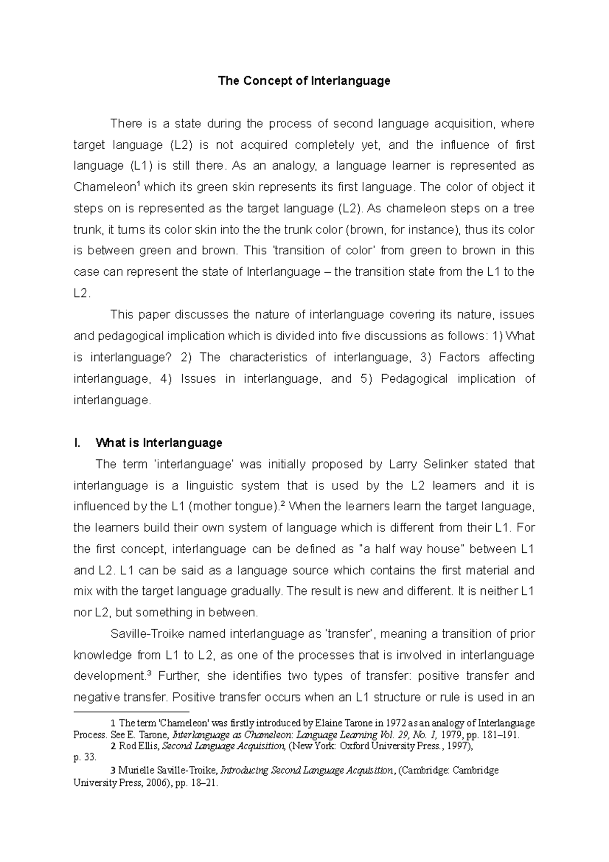 Interlanguage: Understanding its Nature and Pedagogical Implications ...