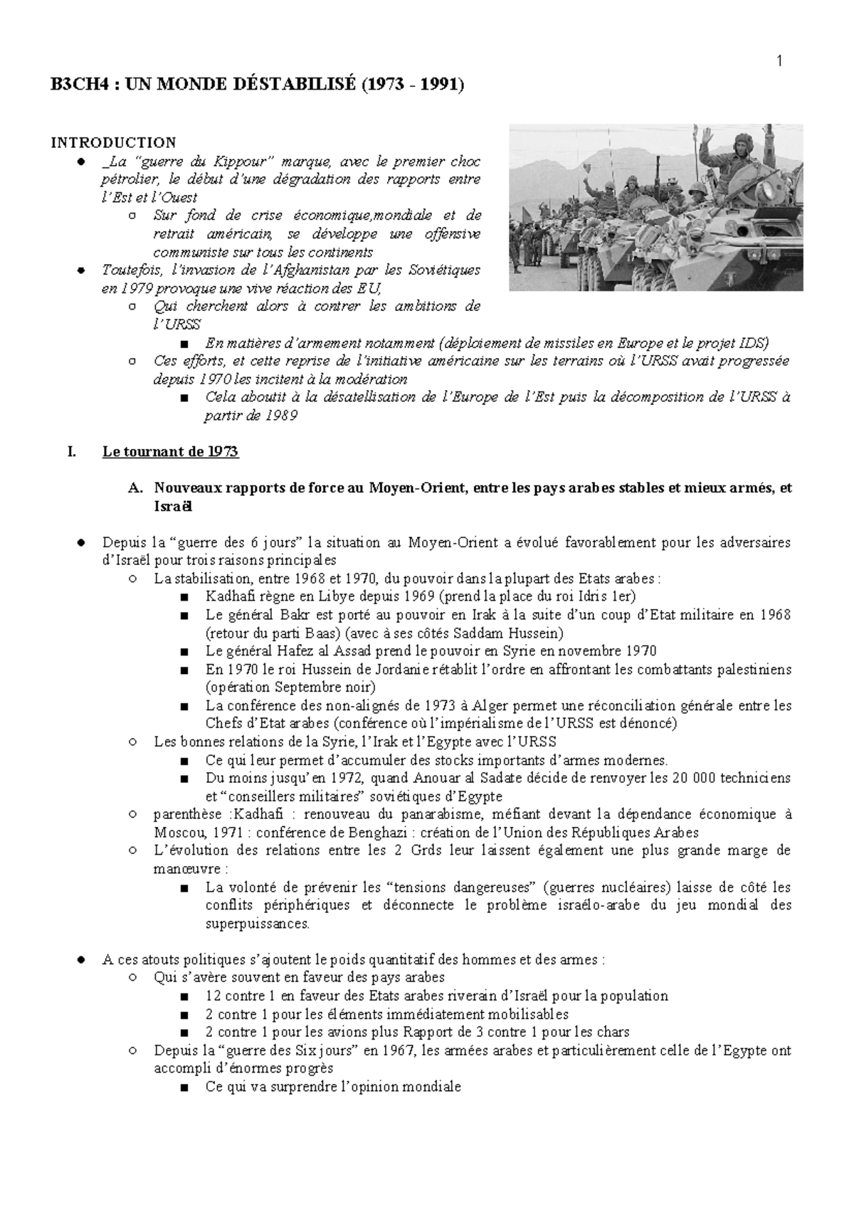 MT3CH4 UN Monde Déstabilisé (1973 - 1991) - B3CH4 : UN MONDE ...