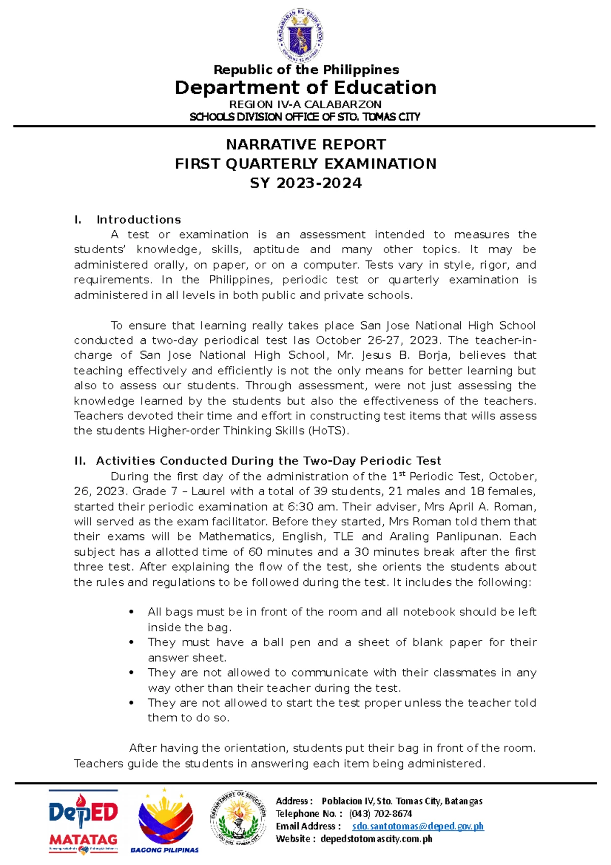 Narrative Report on Symposium Activity: Voter’s Education Campaign 2023 ...