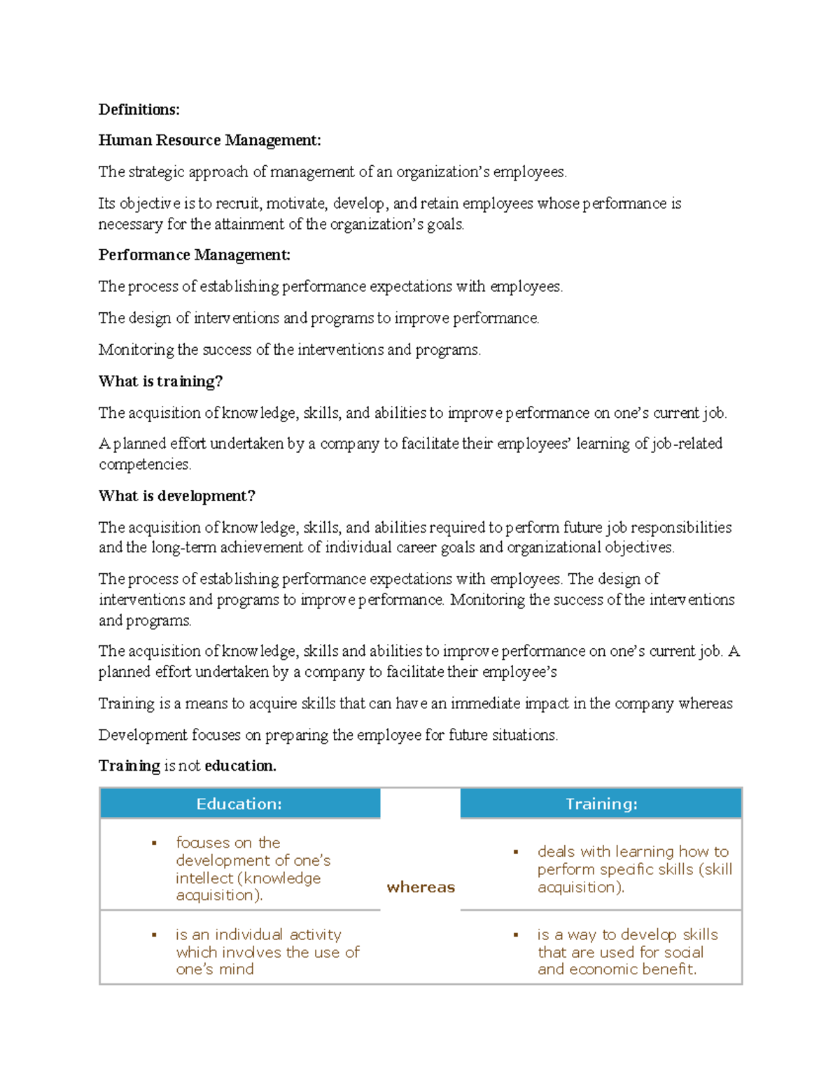 EDUC 240 Notes - Understanding Training and Development Concepts - Studocu