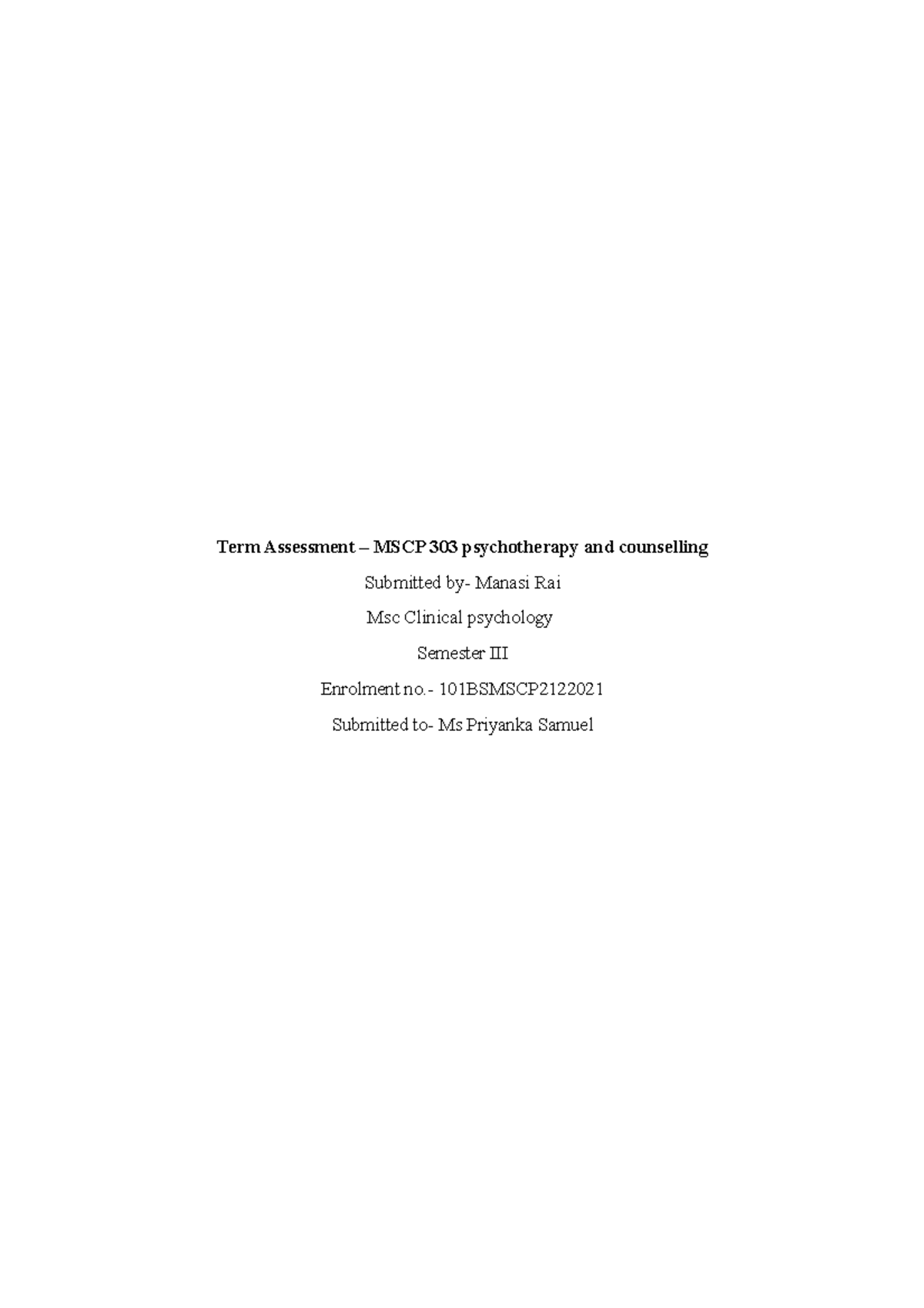 Client-Centered Therapy Techniques: Insights for MSCP 303 Assessment ...
