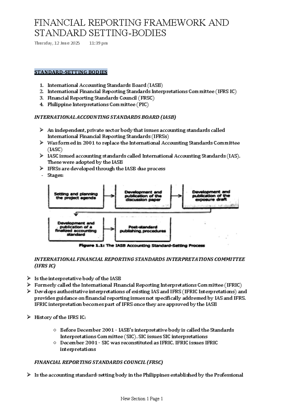 CFAS 2025 Finals: Financial Reporting Framework Overview - Studocu