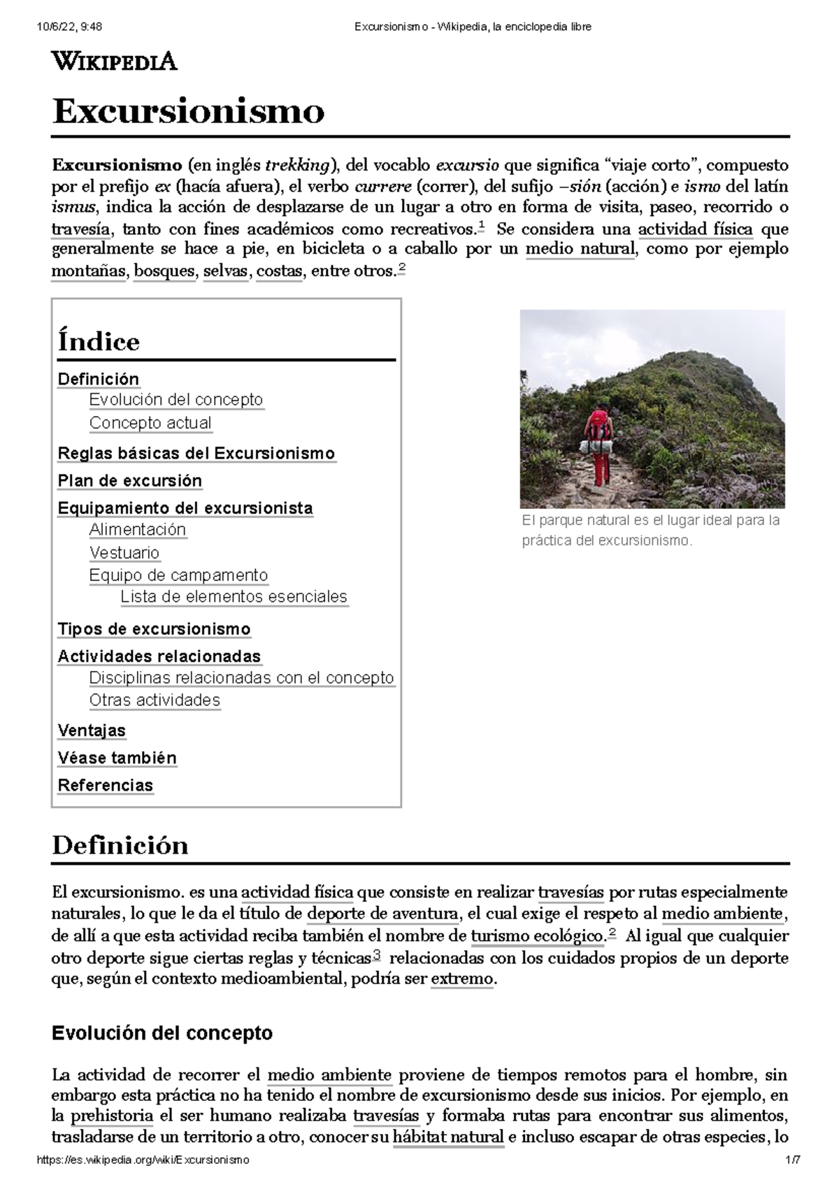 Excursionismo: Definición, Reglas y Tipos de Actividades Naturales ...