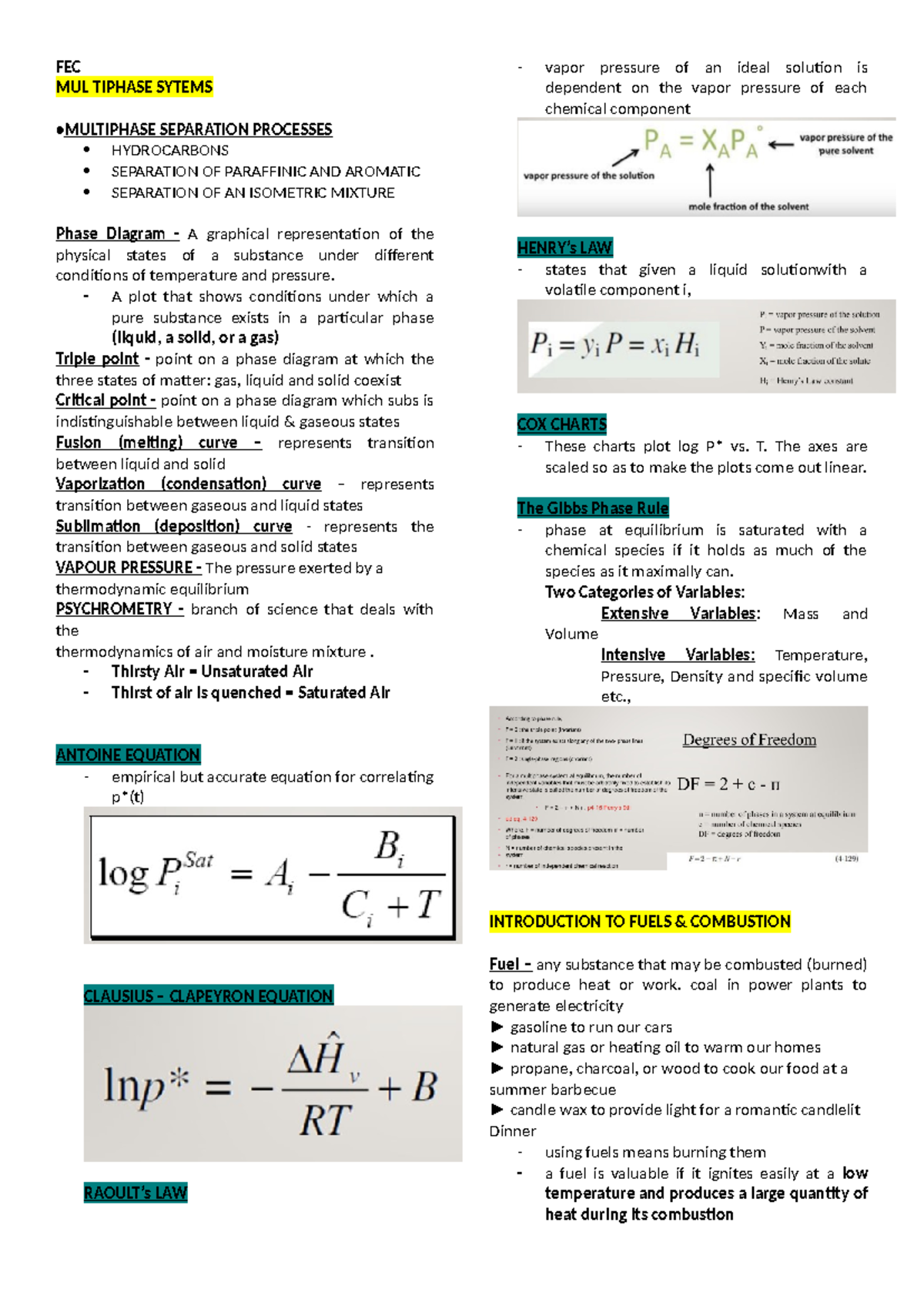 FEC Reviewer - FEC MUL TIPHASE SYTEMS • MULTIPHASE SEPARATION PROCESSES ...