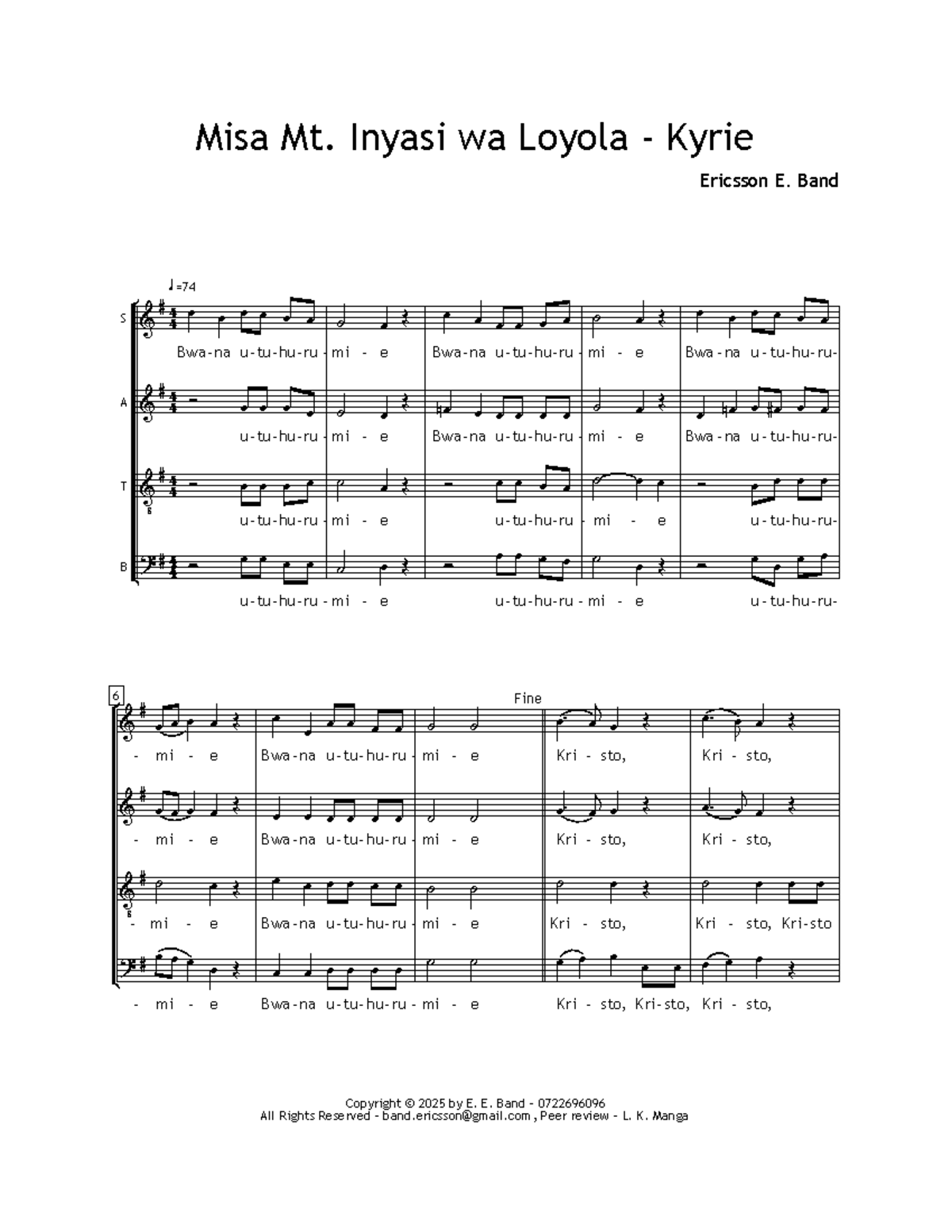 misa-mt-inyasi-wa-loyola-complete-musical-score-studocu